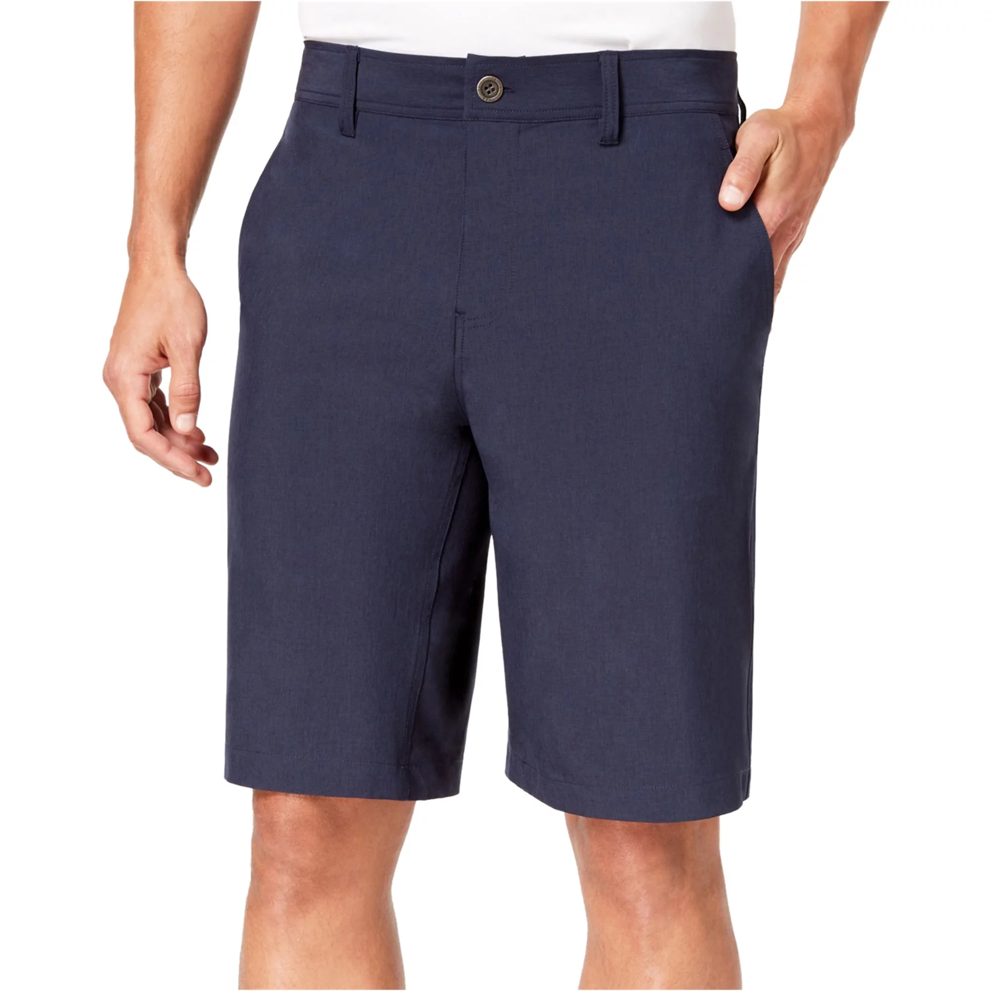 32 Degrees Mens Stretch Casual Chino Shorts, Blue, 40