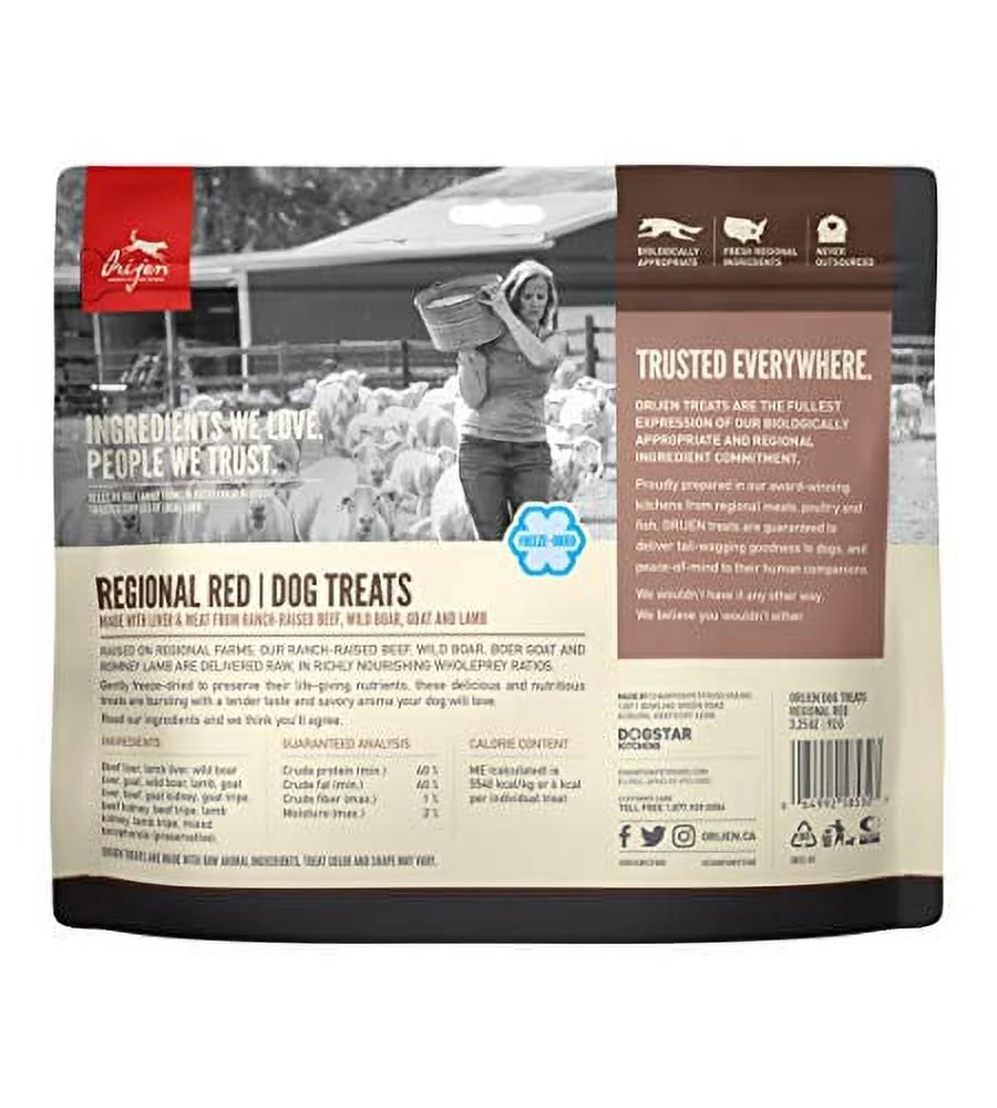Orijen Freeze-Dried Dog Treats, Regional Red, Biologically Appropriate & Grain Free