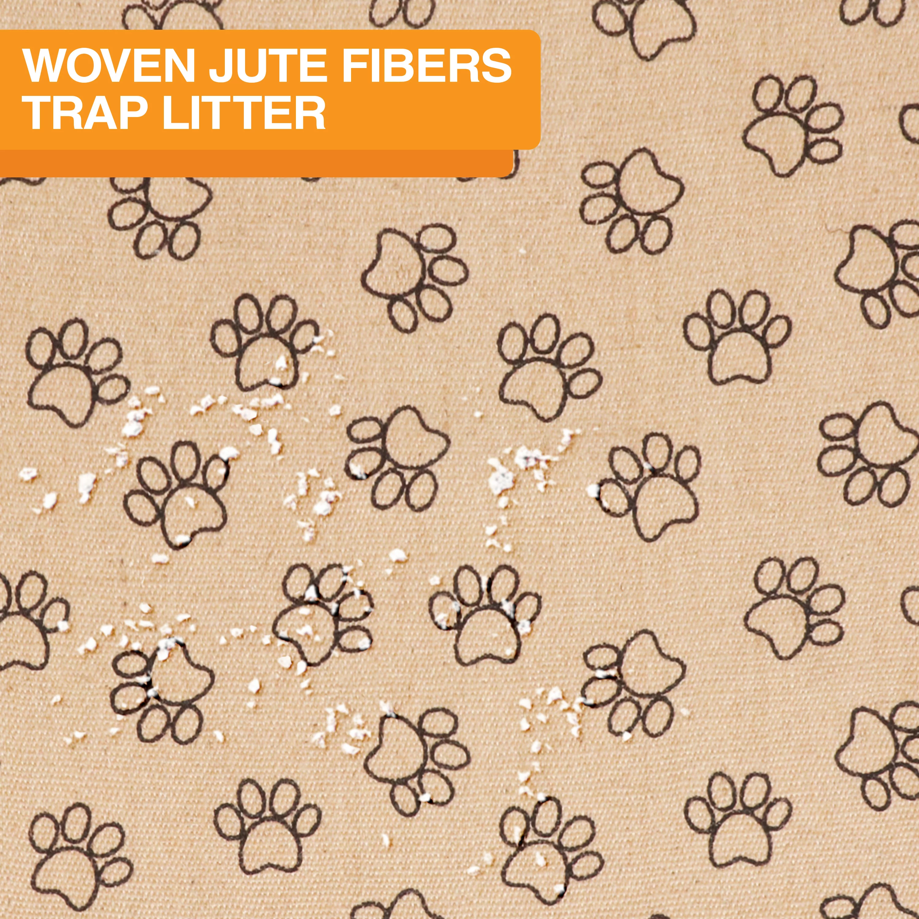 Neater Pets Jute Litter Trapping Mat, Paw Print, 24