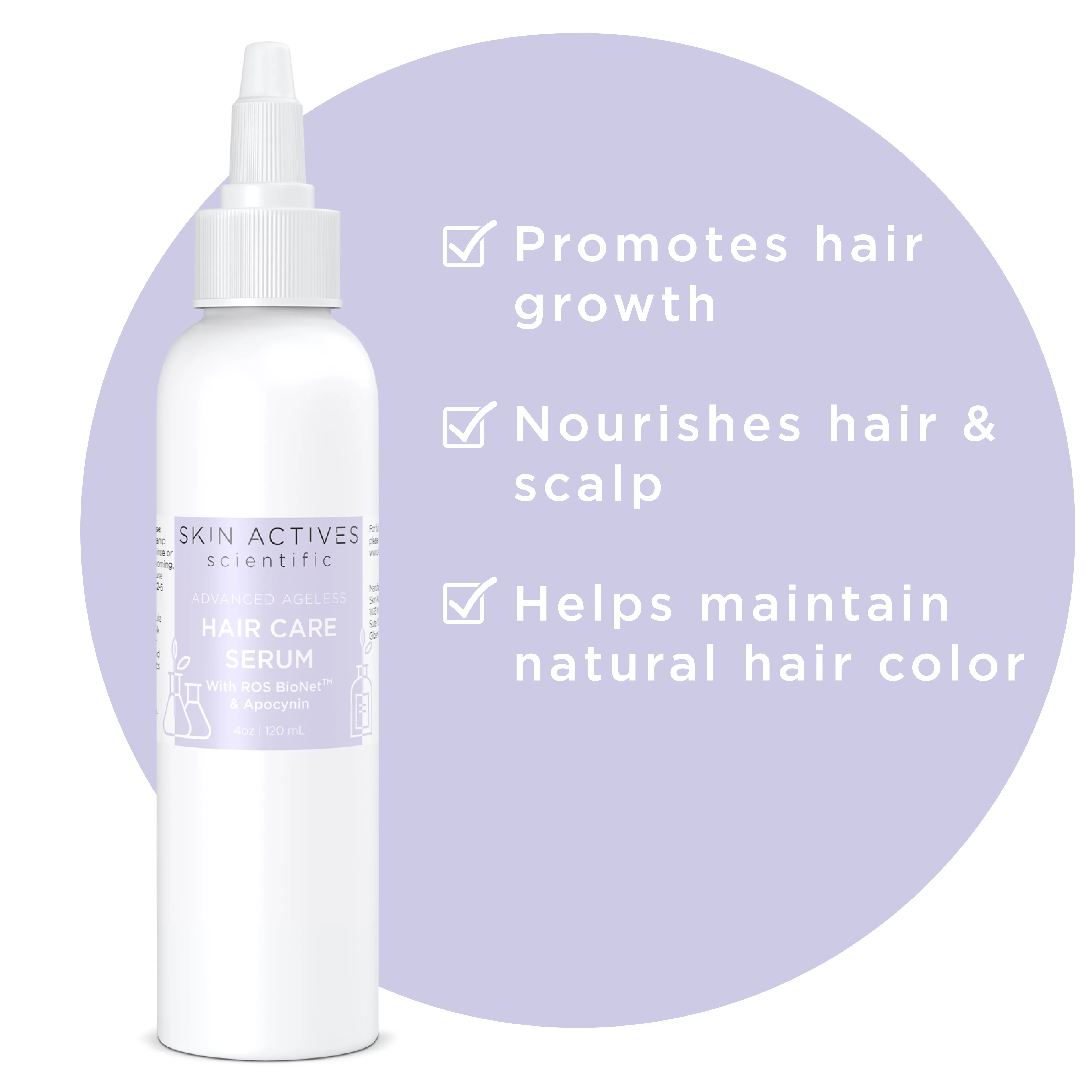 Skin Actives Scientific - Advanced Ageless Hair Serum 4 oz.