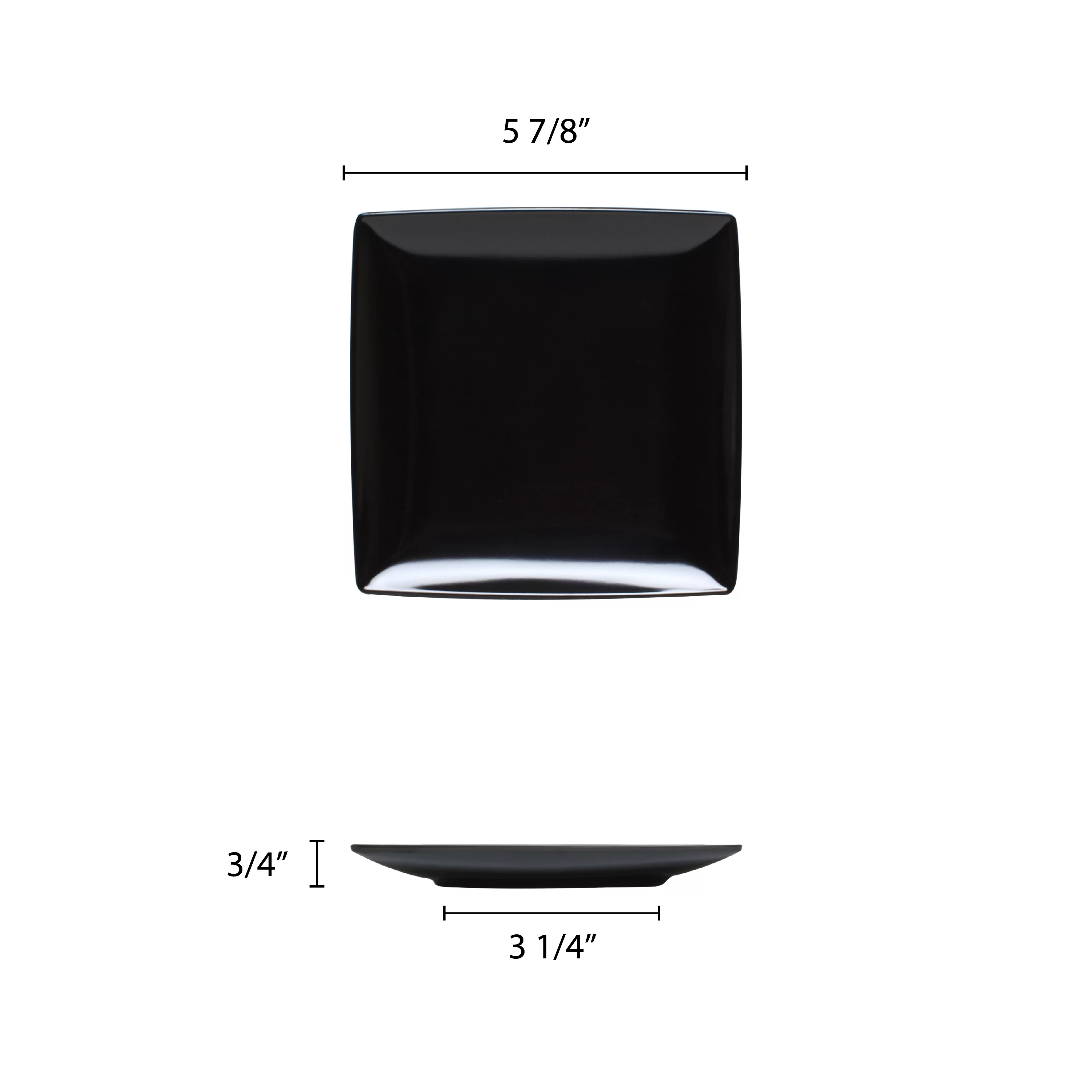 Excellante Classic Black Extra Heavy Weight Melamine Dinnerware Collection 6