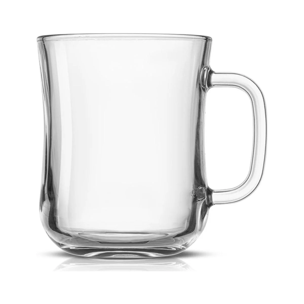 JoyJolt Set of 4 Diner Glass Coffee Mug with Handle - 16 oz