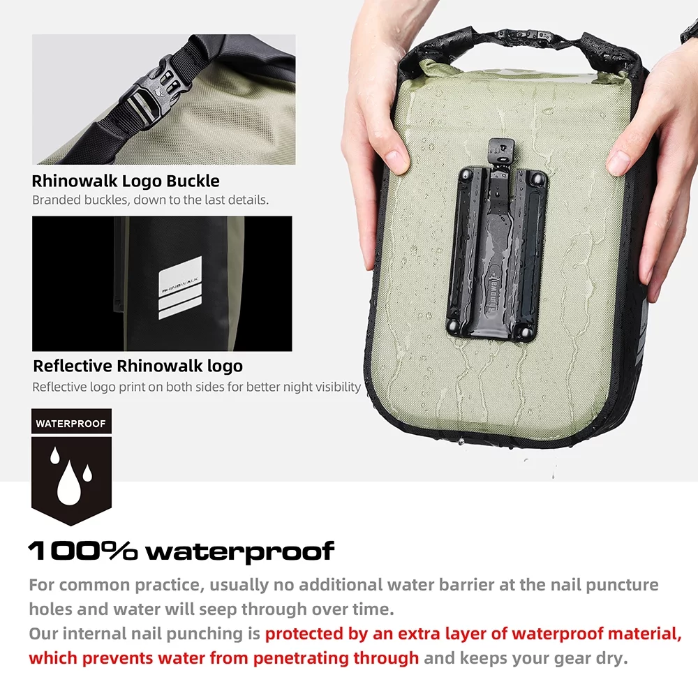 Rhinowalk 6L Bike Quick Release Bike Front Fork Bag Waterproof Cycling Bag Front Bag Electric Scooter Storage Bag Cycling Accessory