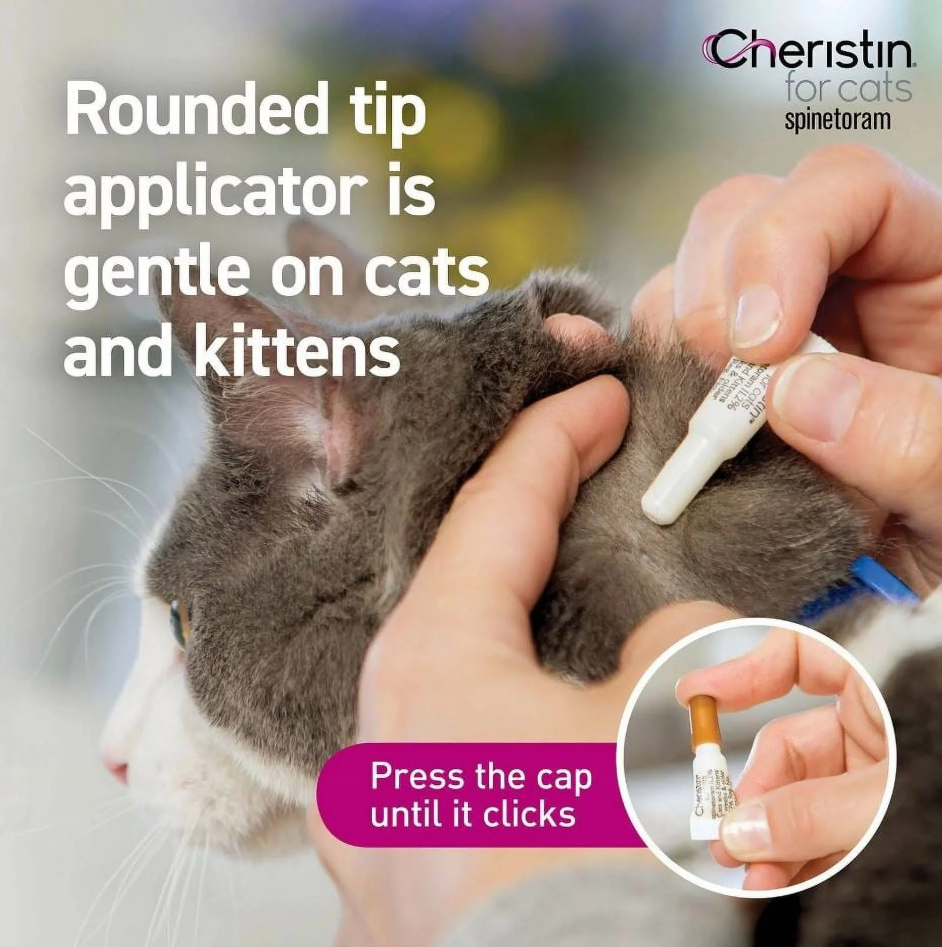 Cheristin for Cats Topical Liquid Flea Treatment, 6 Treatments
