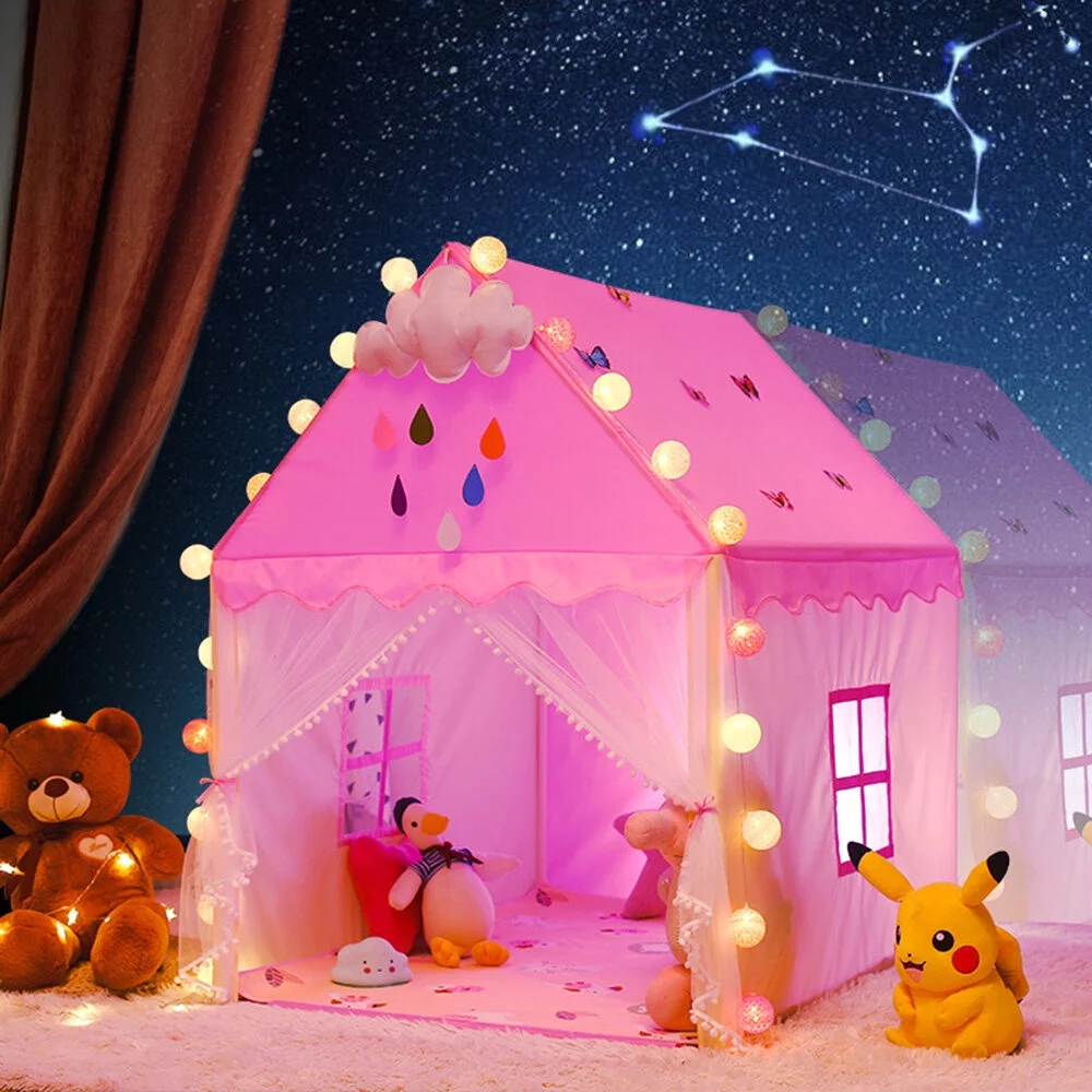 Bilivry Fairy Castle Tent, for Kids Read and Play Gift(No Cloud Pendants and Colorful Butterflies)