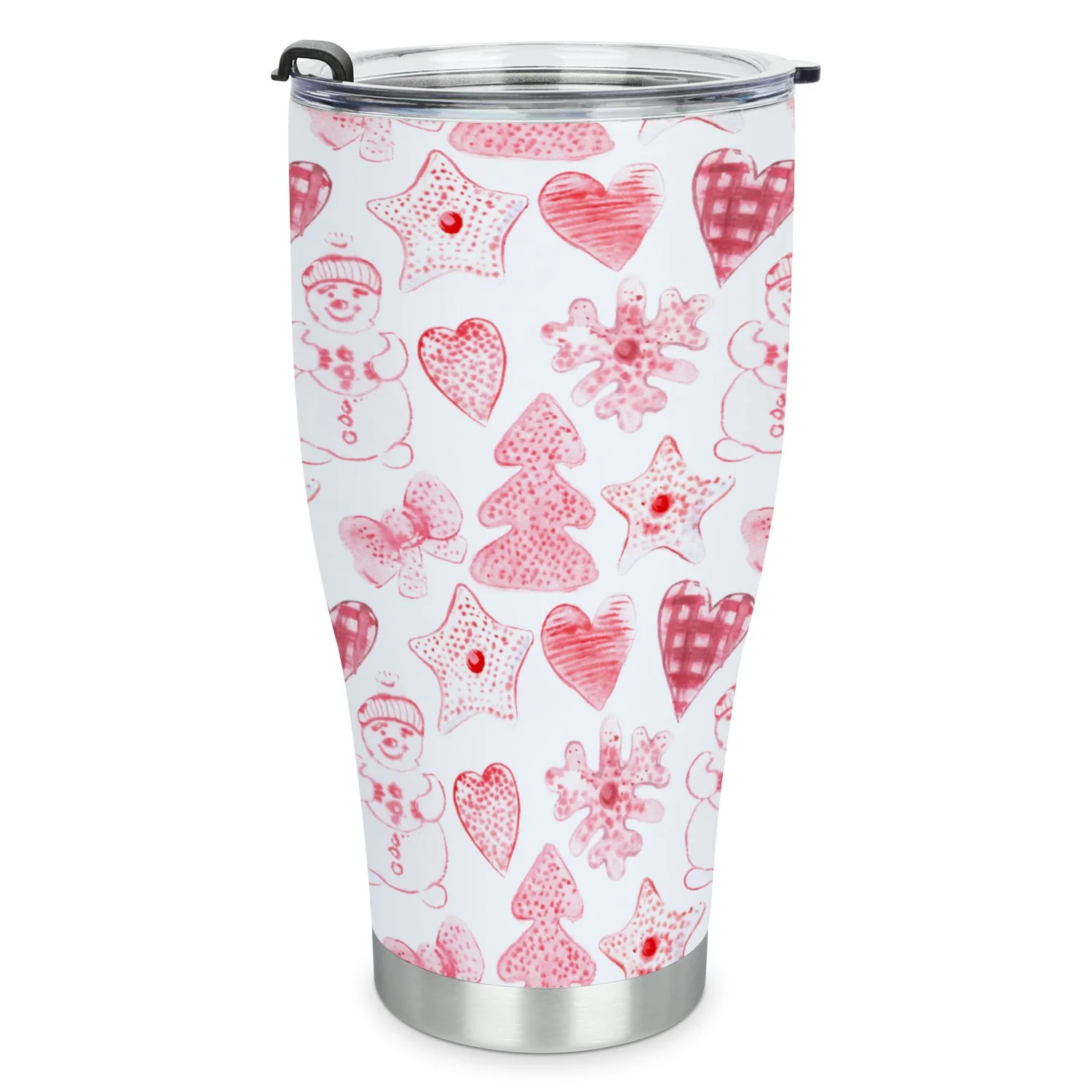 Hidove Stainless Steel Tumbler, Cute Heart 30oz Leak Proof & Stainless Steel Bottle for Hot & Cold Drinks - Coffee Travel Mug, Water Metal Canteen, Thermal Cup