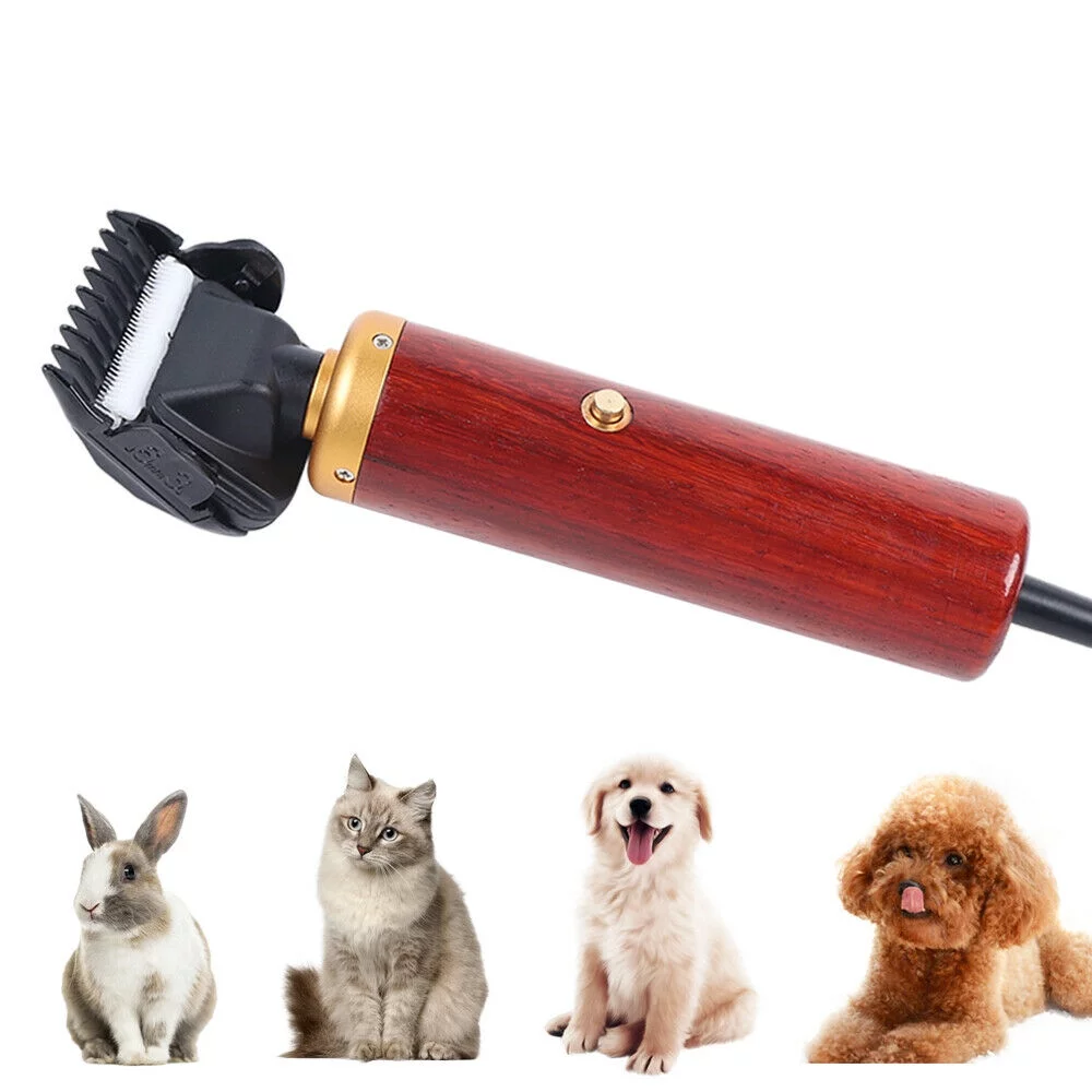 Miumaeov Electric Pet Dog Cat Hair Grooming Trimmer Shaver Groomer Red 55W