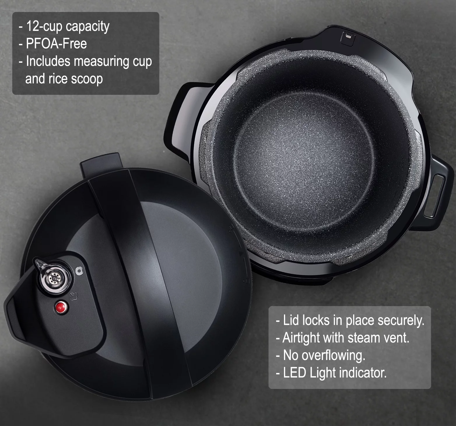 Granite Stone Diamond 12 in 1 Non Stick Multi Cooker, 6 Quart – As Seen on TV!