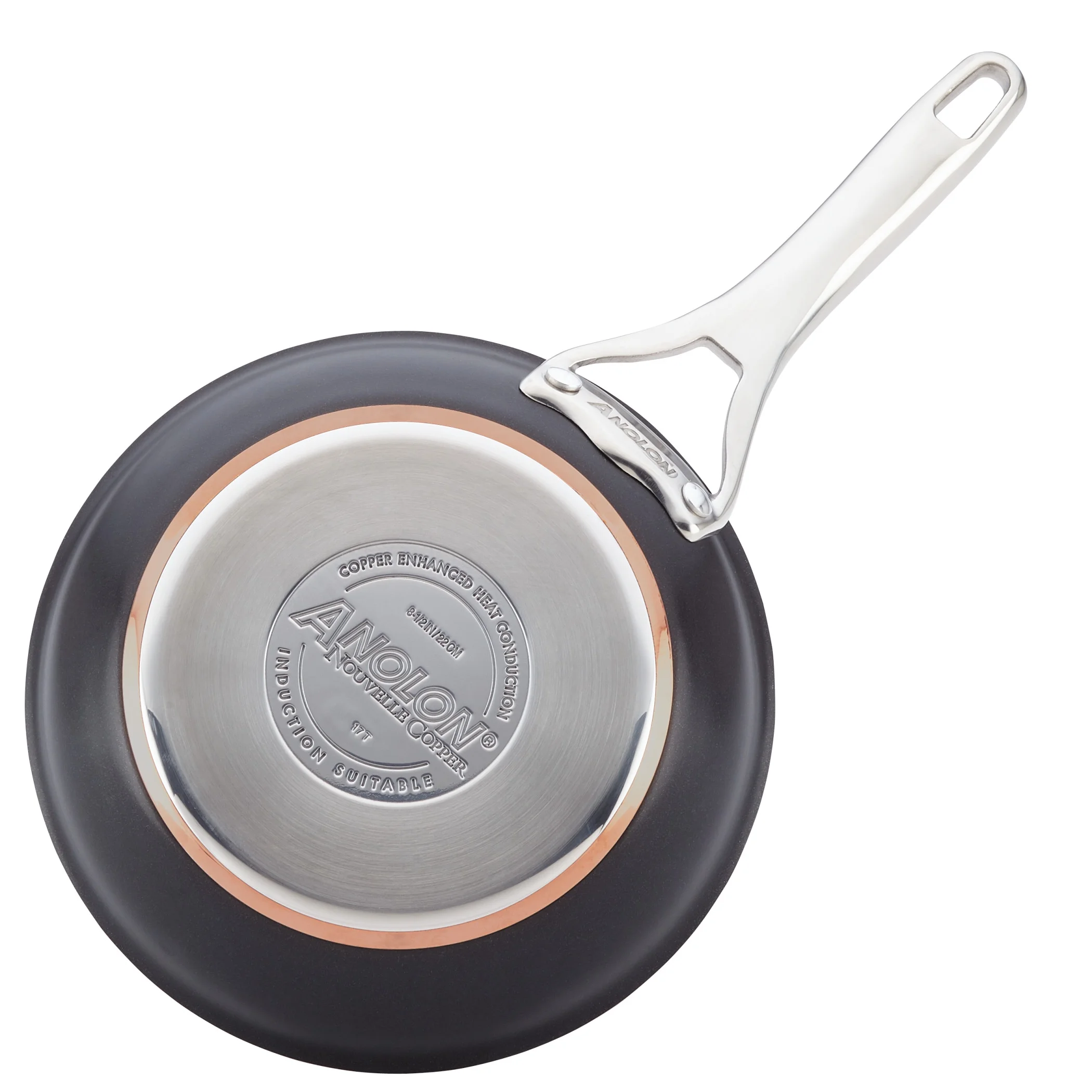 Anolon Nouvelle Copper Luxe2 Pc Nonstick Frying Pan Set, Onyx