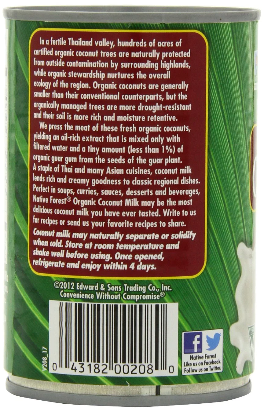 Native Forest Organic Coconut Milk Unsweetened 13.5 fl oz Pack of 4