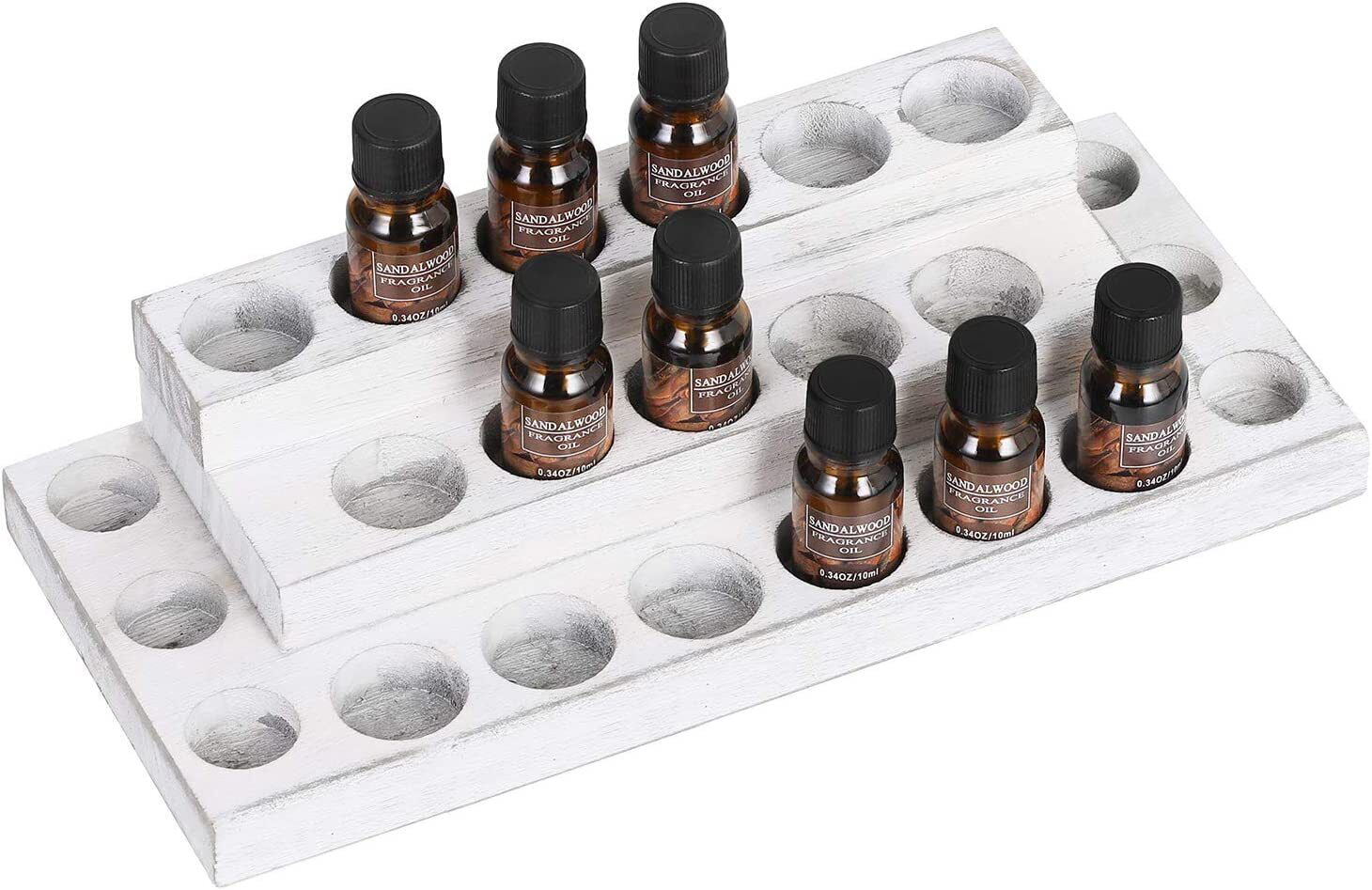 Essential Oils Storage Rack 3 Tiers Wooden Nail Polish Organizer Display Shelf