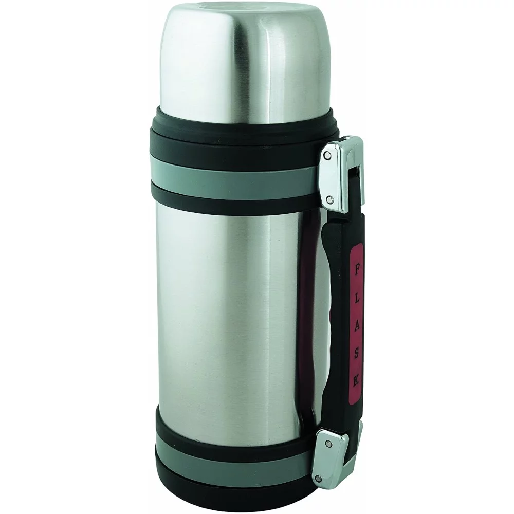 Brentwood Vacuum Bottle Thermos 1.5 Liter Stainless Steel Wide Mouth, 2 Pack