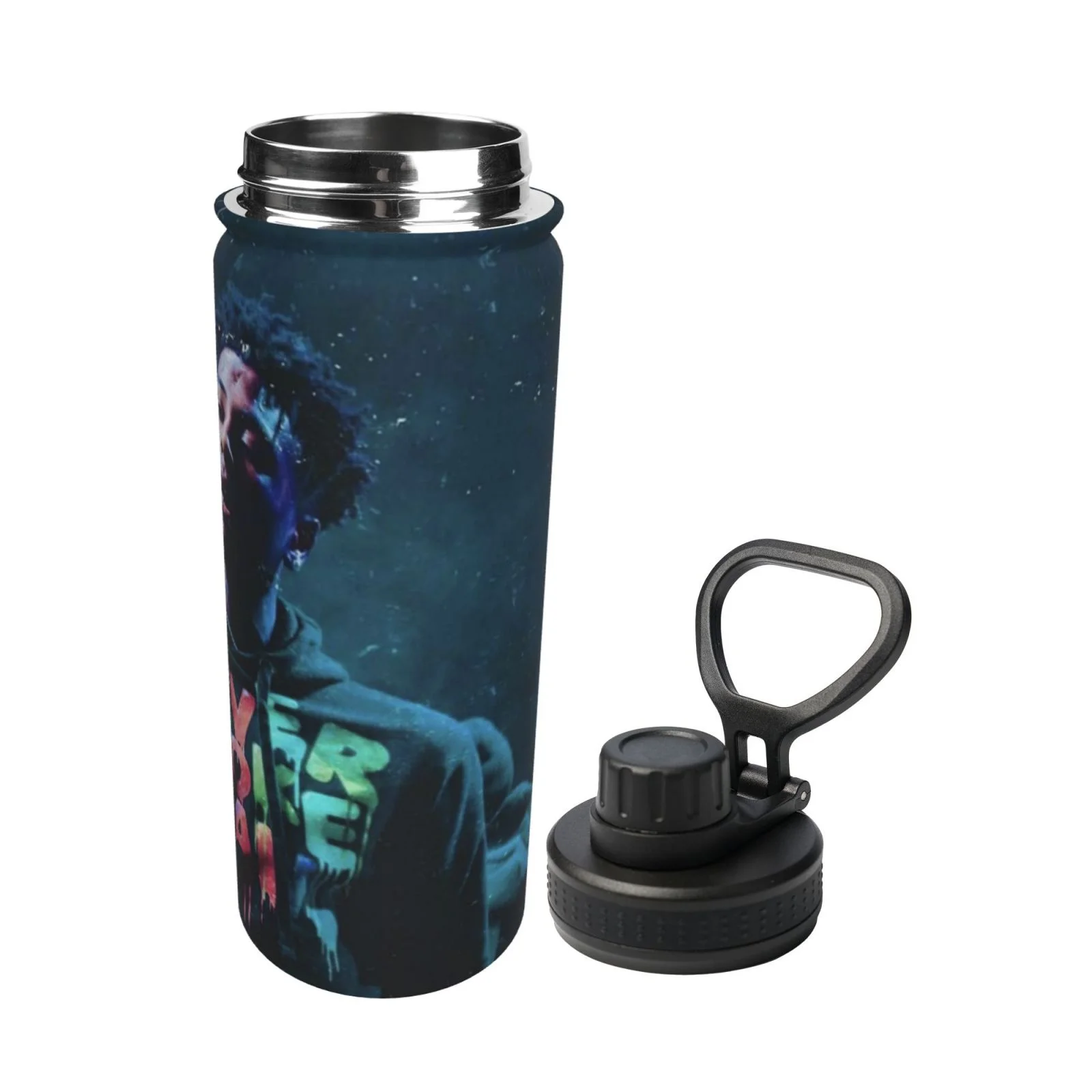 YoungBoy Never Broke Again Singer Sports Insulated Water Bottles Kettle Stainless Steel Portable Cup18OZ For Travel Gym School