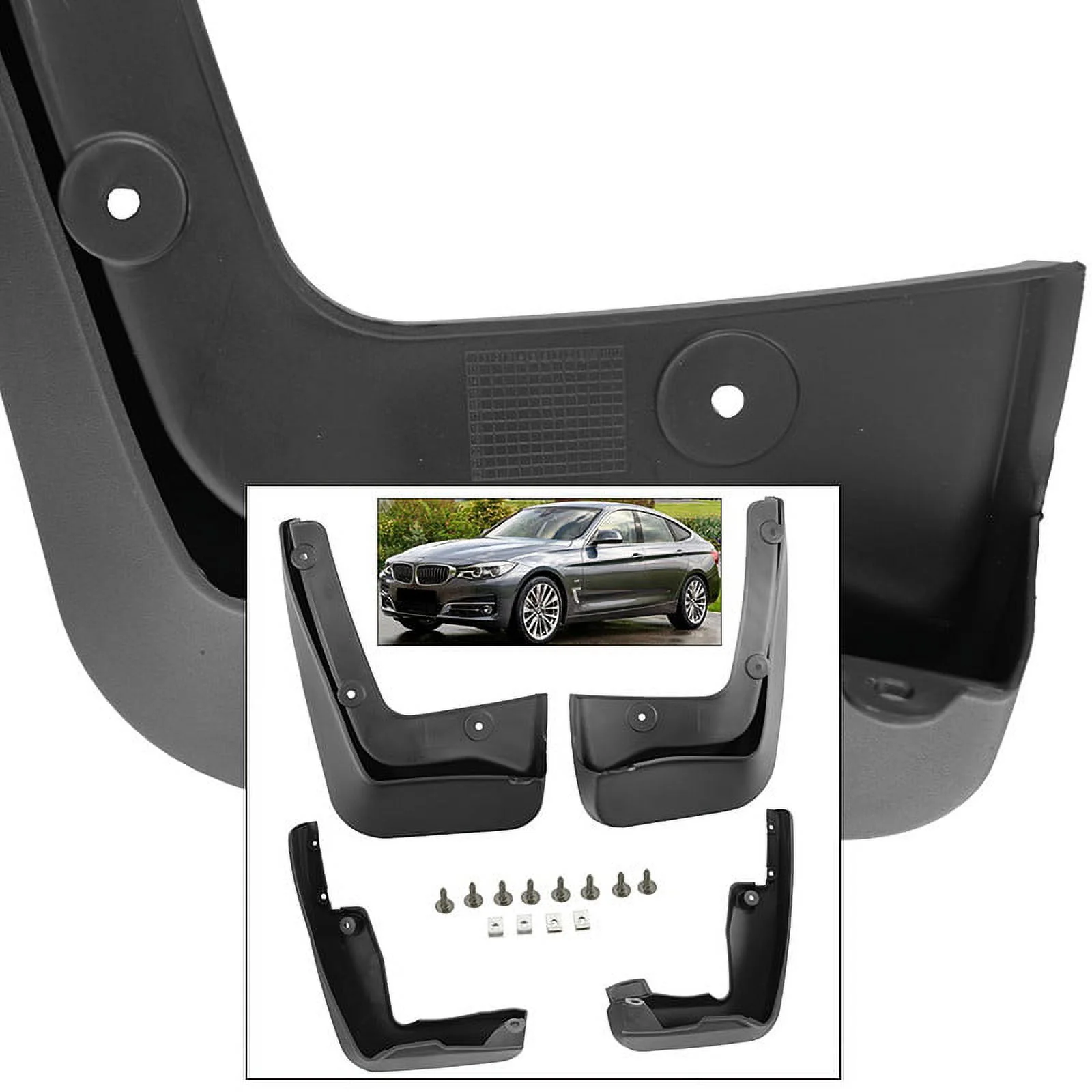 Front Rear Mud Flaps Splash Guards 2014-2019 BMW 3-Series F34 Gran Turismo