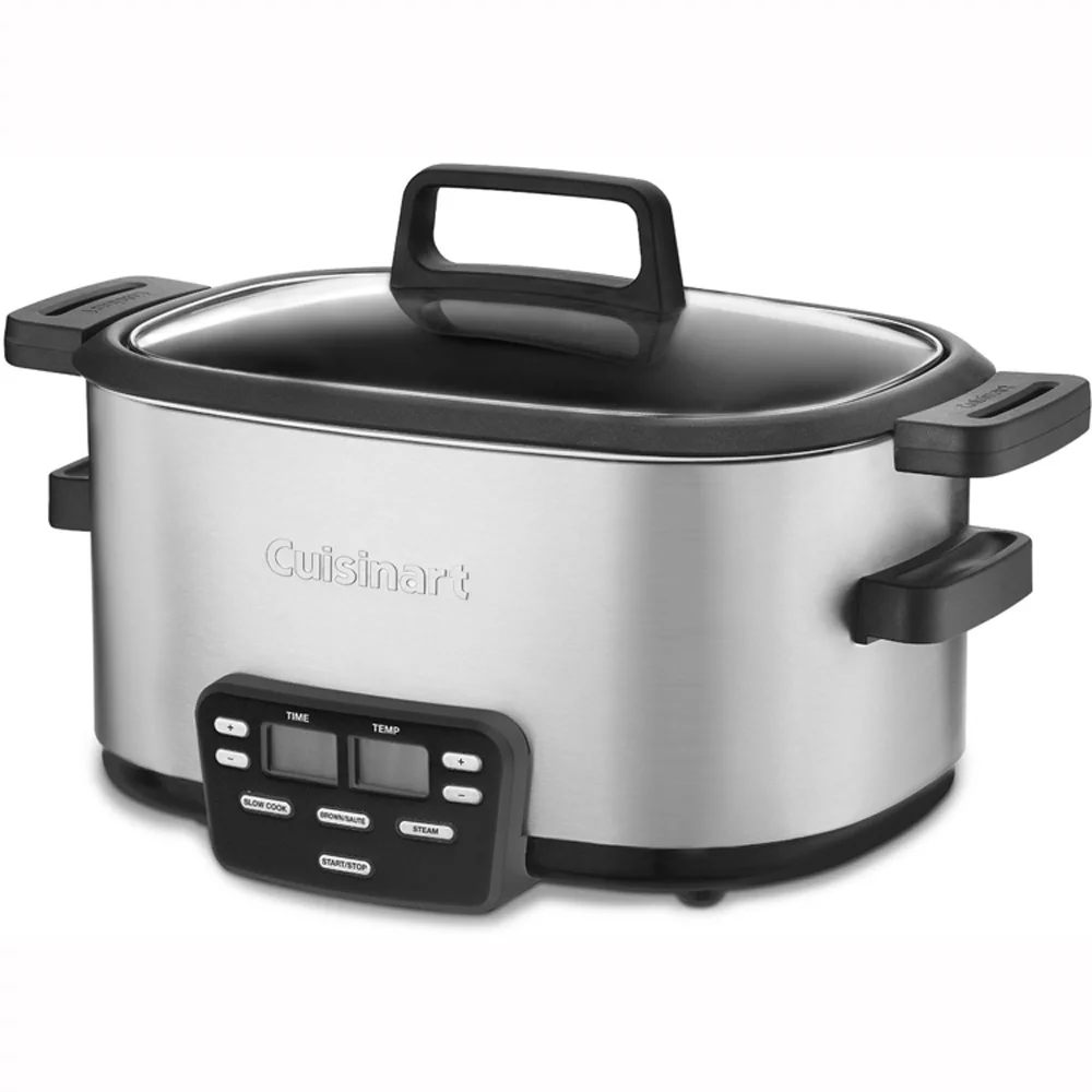 Cuisinart MSC-600 6 Quart 3-In-1 Cook Central Multicooker Slow Cooker Steamer Bundle with 1 YR CPS Enhanced Protection Pack