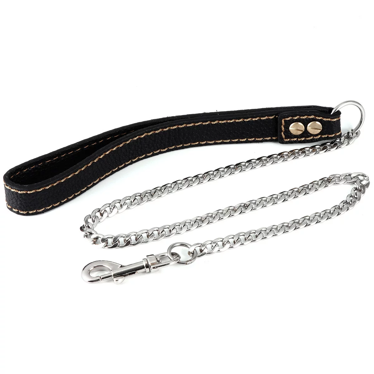 OUNONA Leash Dog Pet Chain Rope Walking Running Belt Metal Training Puppy Choke Collar Cat Traction