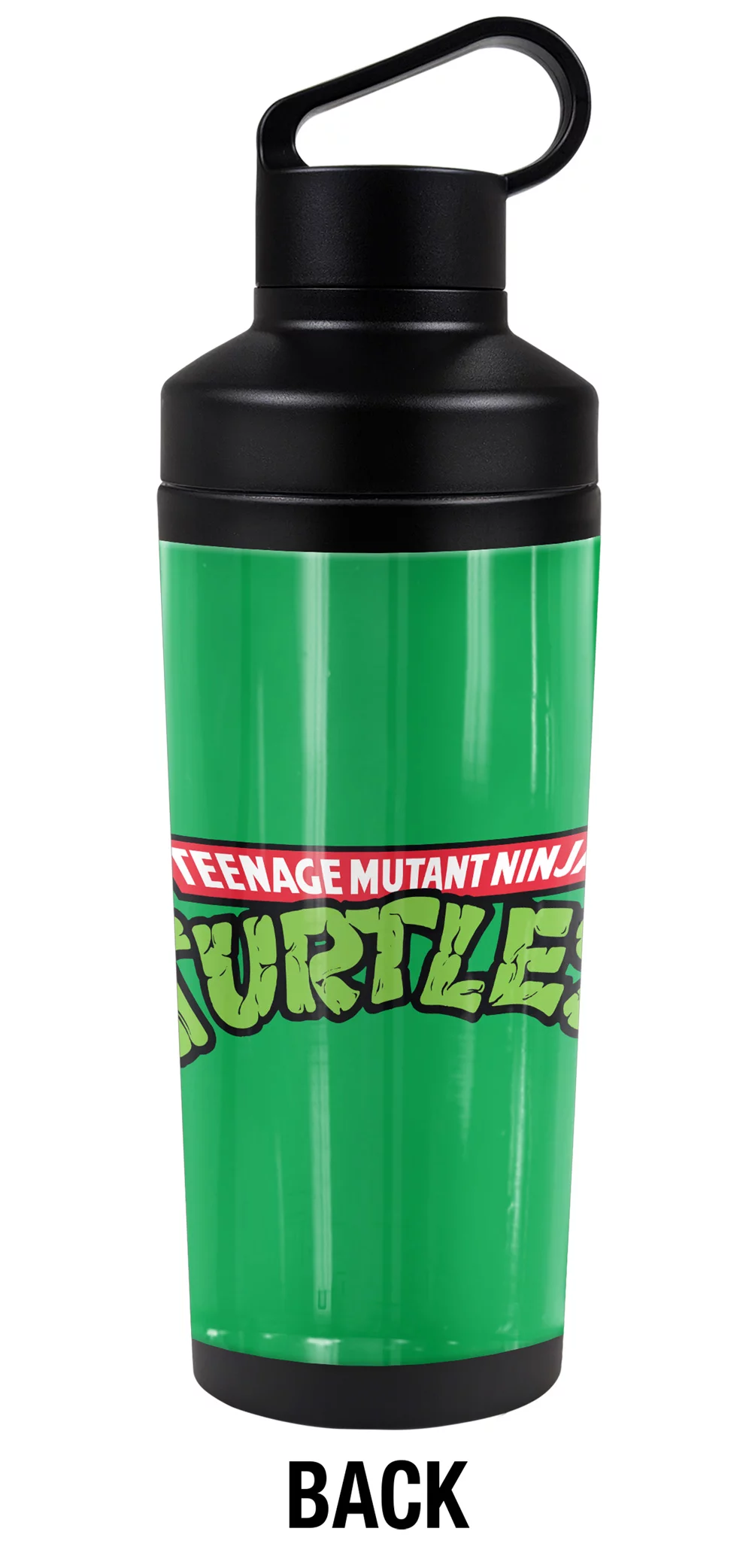 Teenage Mutant Ninja Turtles TMNT Official Turtles And Logo 18 oz Insulated Water Bottle, Leak Resistant, Vacuum Insulated Stainless Steel with 2-in-1 Loop Cap