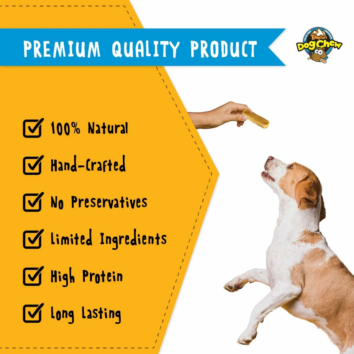 Tibetan Dog Chew Himalayan Yak Cheese Bone for Small Dogs 2 lbs Bag