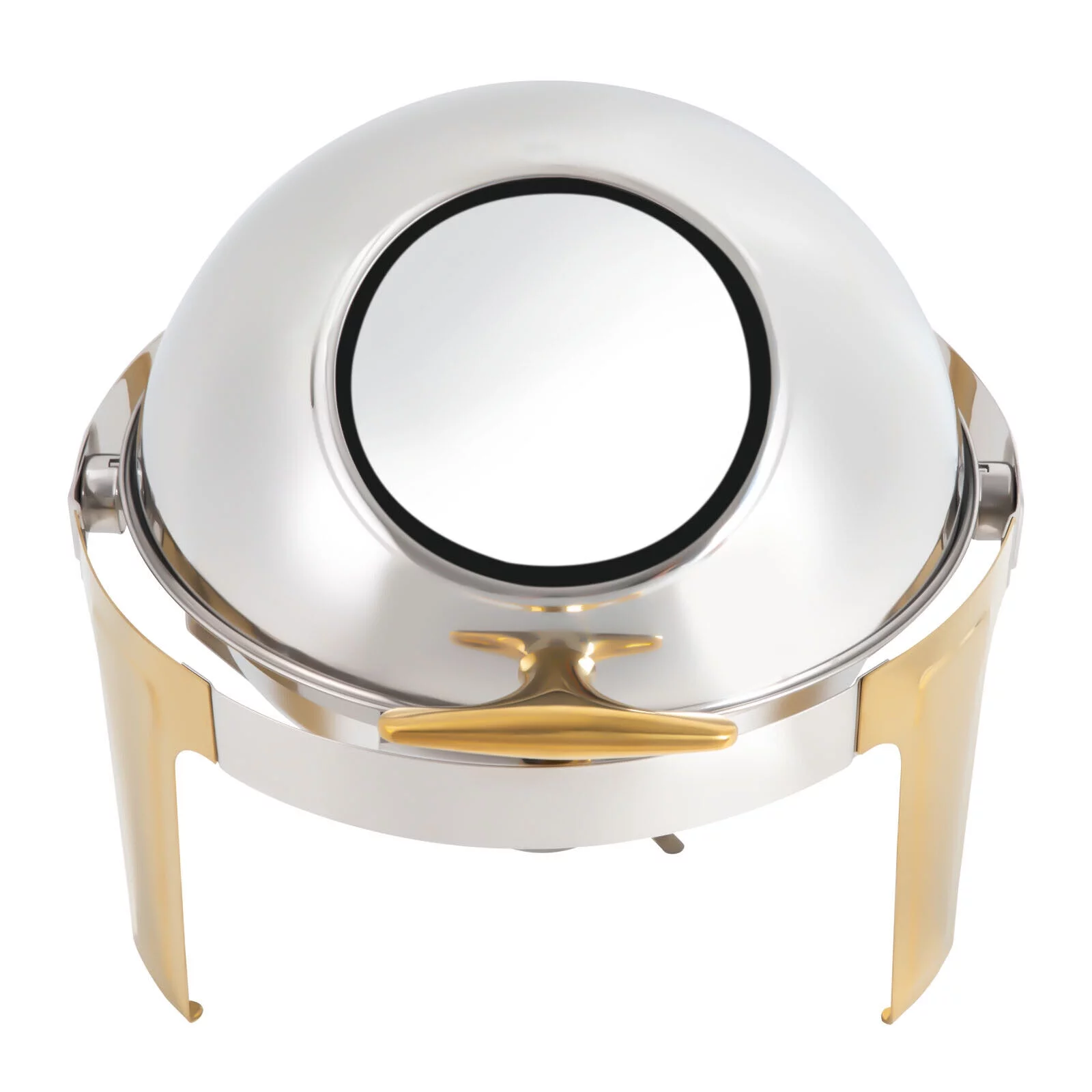 6.3 Quart Roll Top Chafing Dish Set Round Stainless Steel Buffet Warmer Chafer