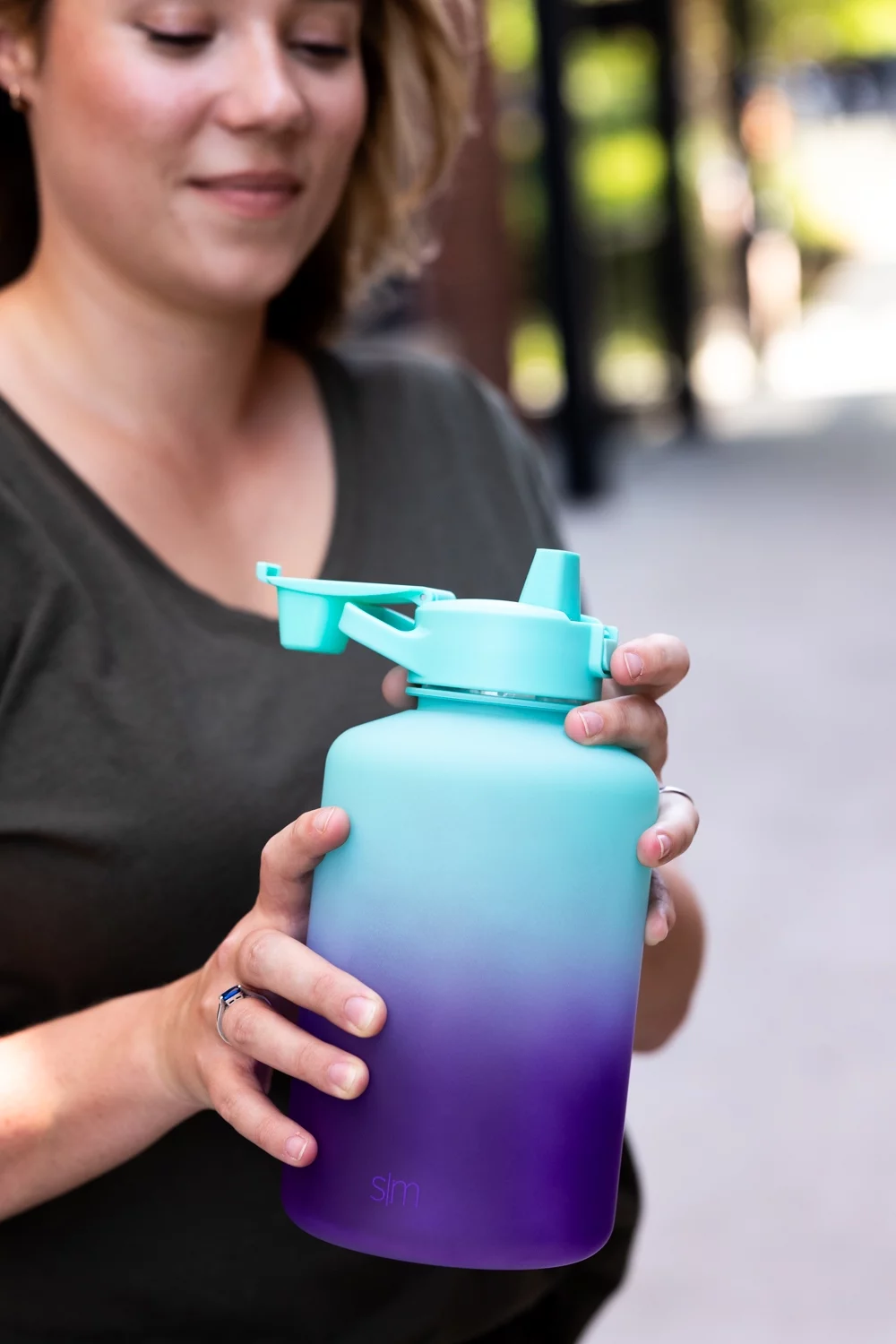 Simple Modern 64 fl oz Reusable Tritan Summit Water Bottle with Silicone Straw Lid|Tropical Seas