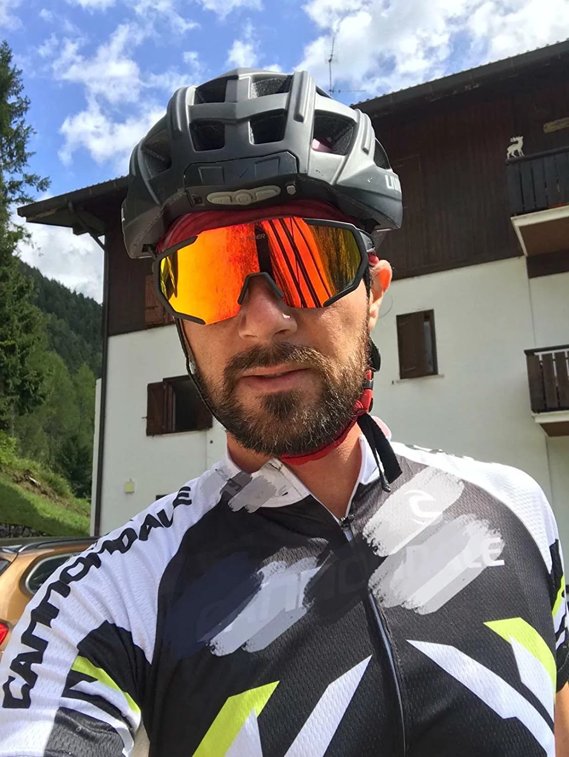 X-TIGER Polarized Sports Sunglasses 3 or 5 Interchangeable Lenses,Mens Womens Cycling Glasses,Baseball Running Fishing Golf