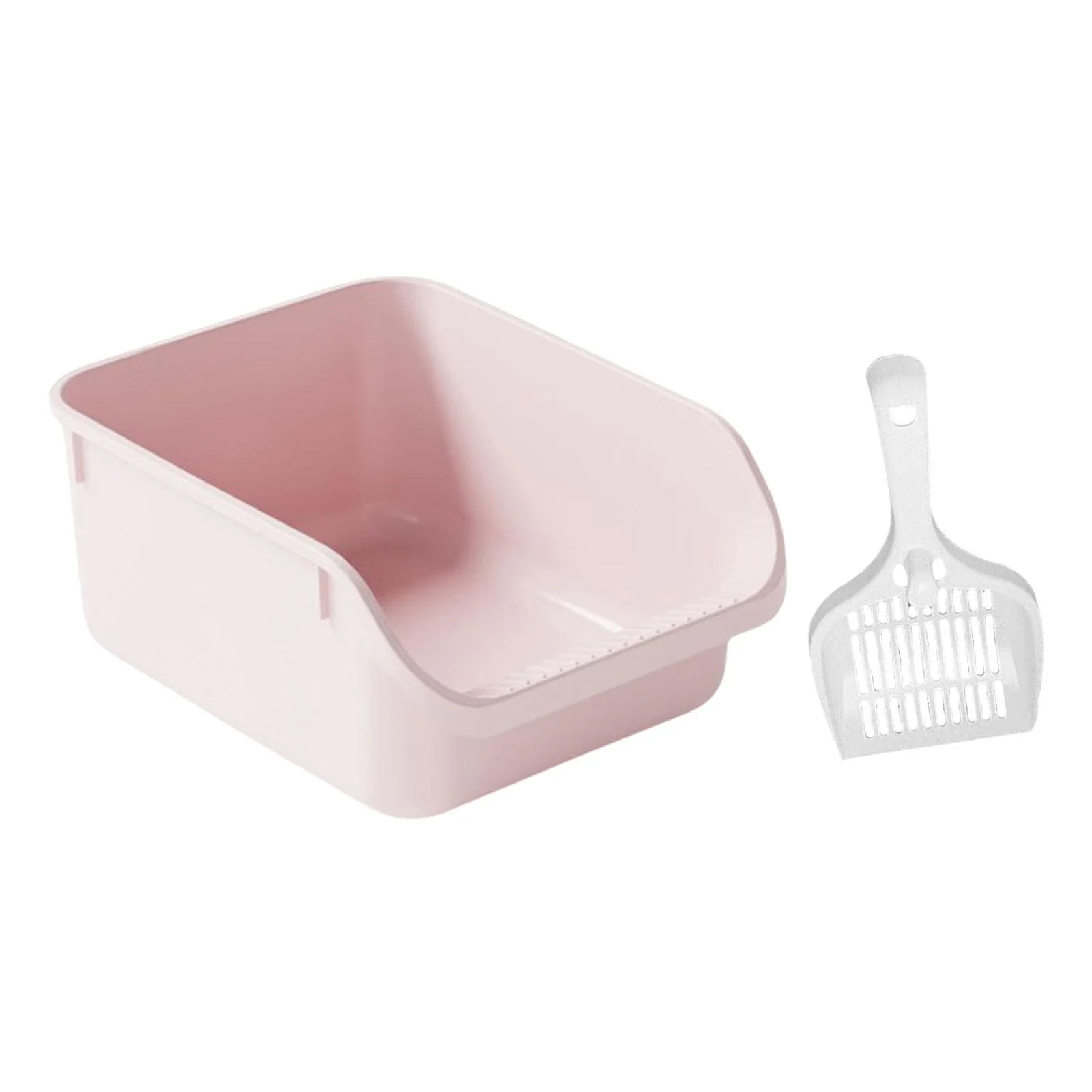 TOOYFUL Cat Toilet Sand Box s Litter Litter Container High Sided Easy Carry Kitty Litter Pan Cat Litter Toilet pink