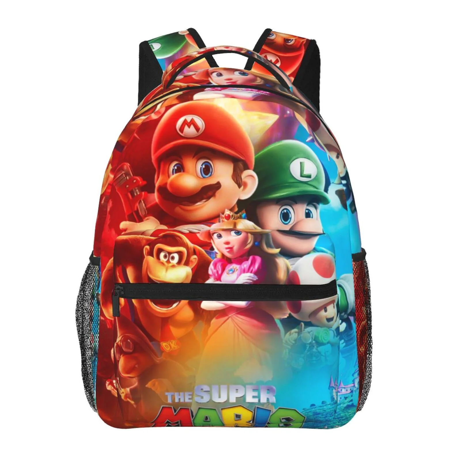 Mario Movie Poster Adjustable Laptop Backpack School Student Book Bag Satchel Rucksack Shoulders Daypack For Adult And Kids