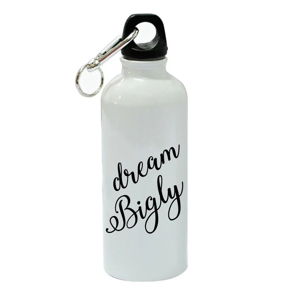 Dream Bigly White Aluminum Sports 20 oz Water Bottle