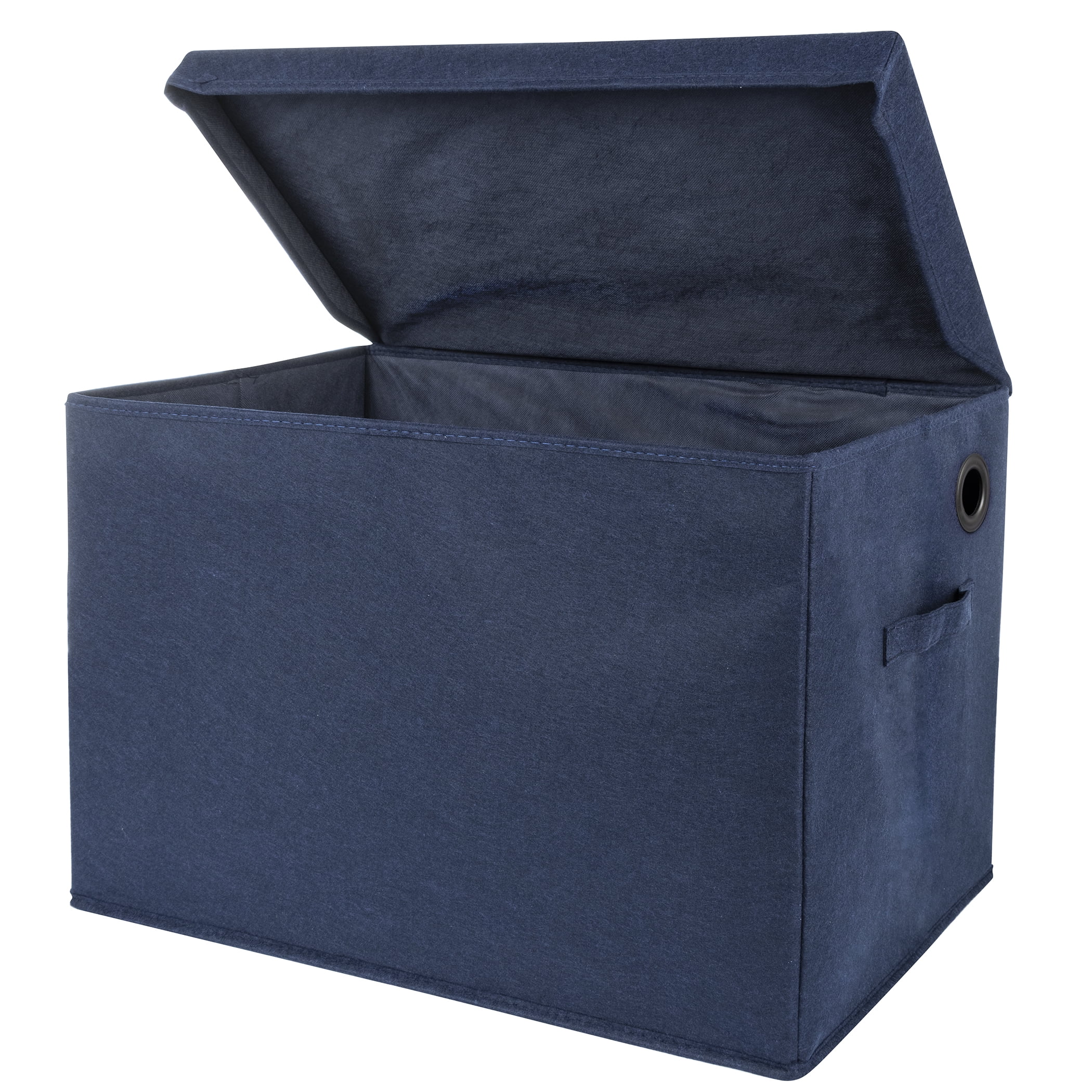 Sammy & Lou Navy Solid Color Felt Storage, Toy Box. Infant, Toddler, Unisex