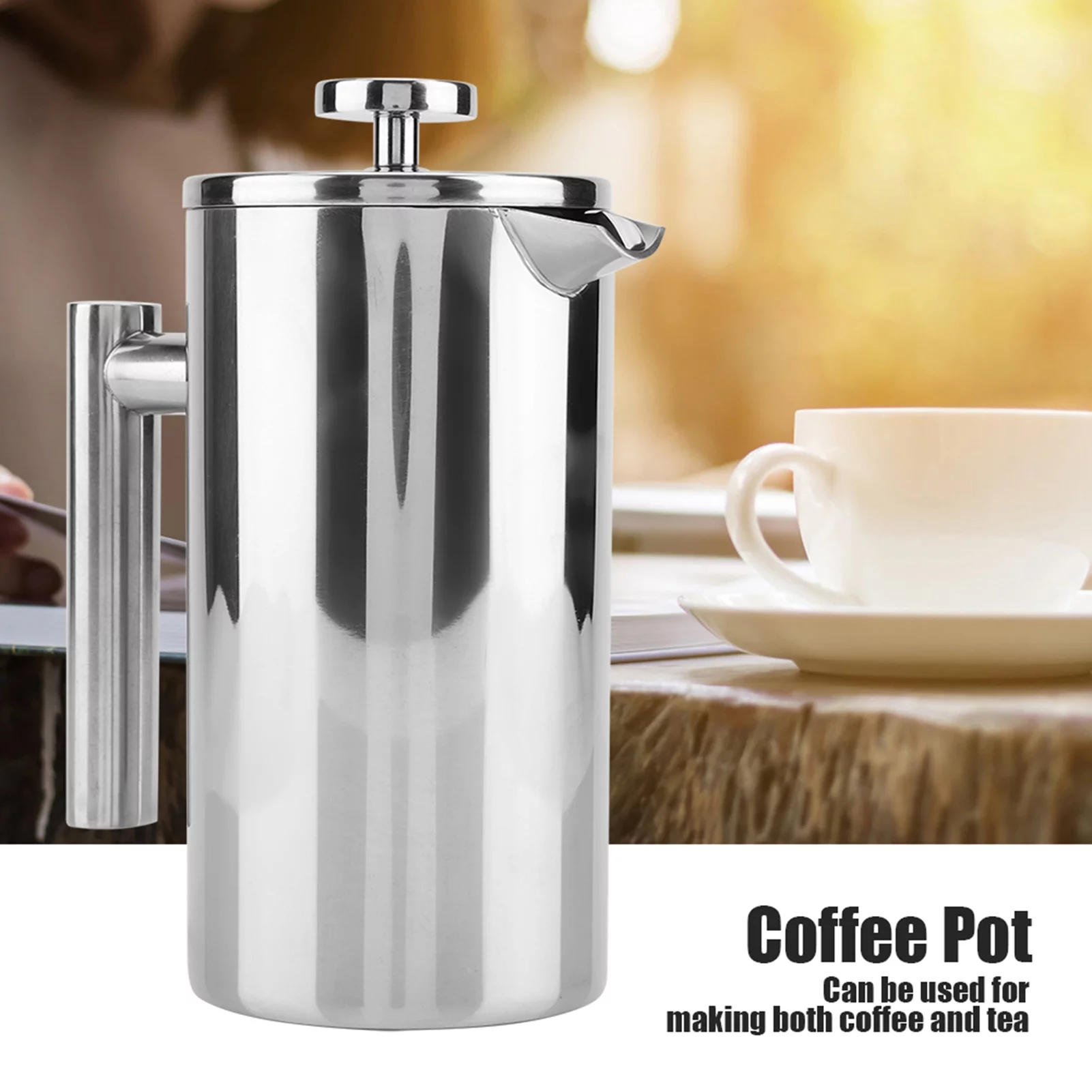 French Press-Double Walled Stainless Steel Coffee Maker French Press Tea Pot with Filter(1000ML)