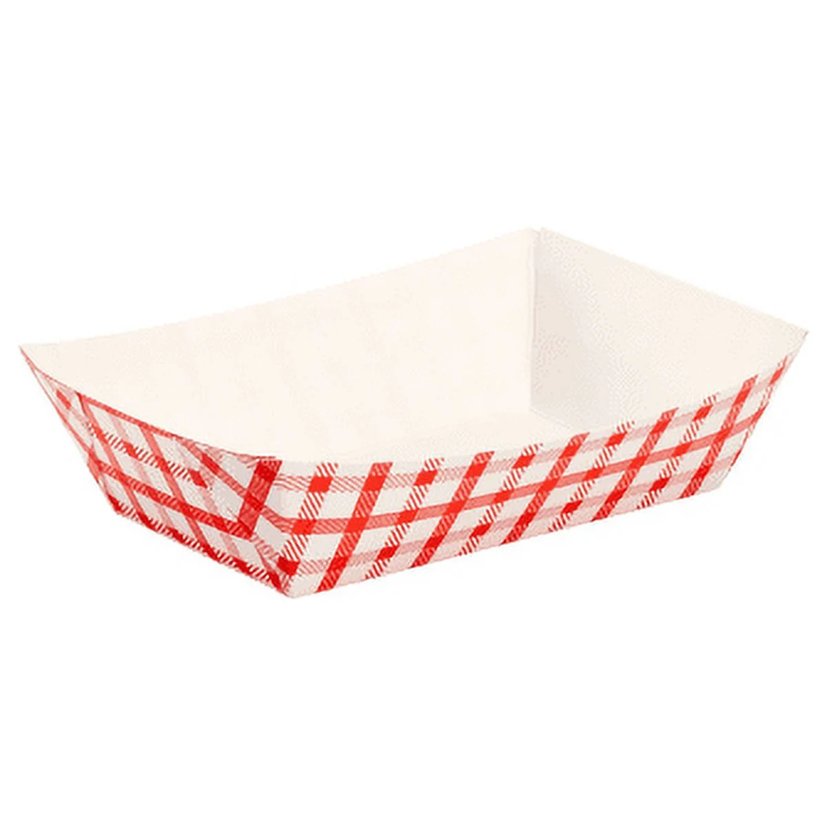 Karat 2.0 lb Food Tray - Shepherd's Check (Red) - 1,000 ct