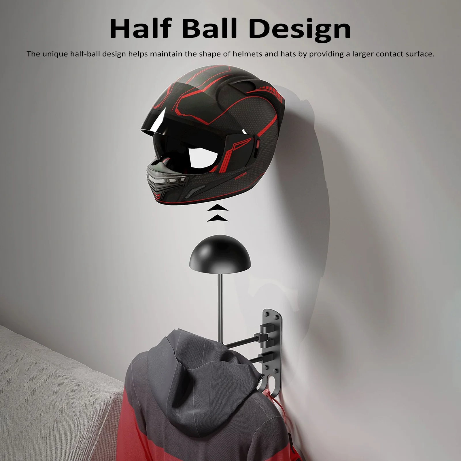 Spirastell Rack,Rotation Helmet Helmet With 2 Caps Helmet With 2 Helmet Wall Mount 180 Rotation Helmet Mount 180 Rotation Wall Mount 180