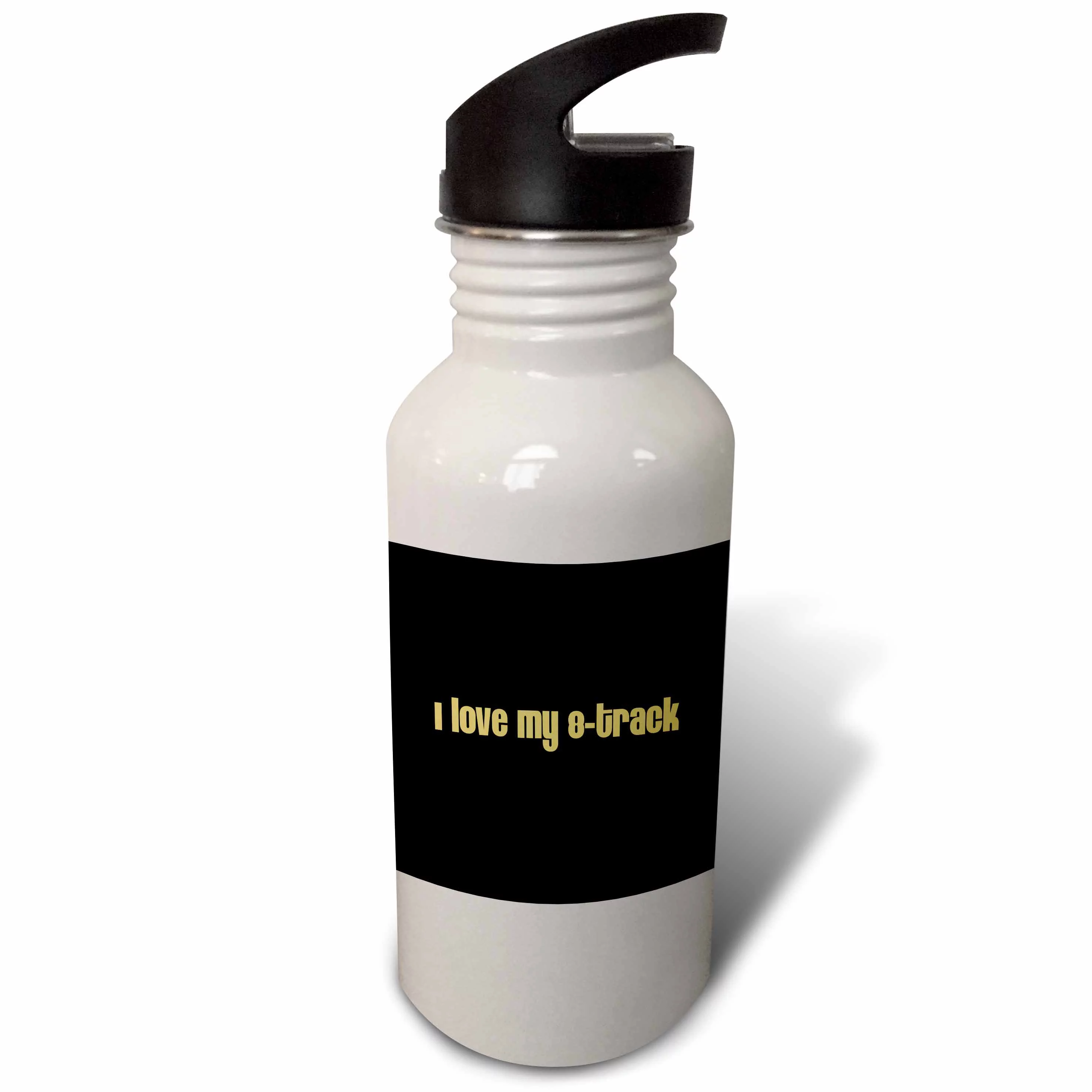 I Love My 8 Track Black 21 oz Sports Water Bottle wb-32809-1