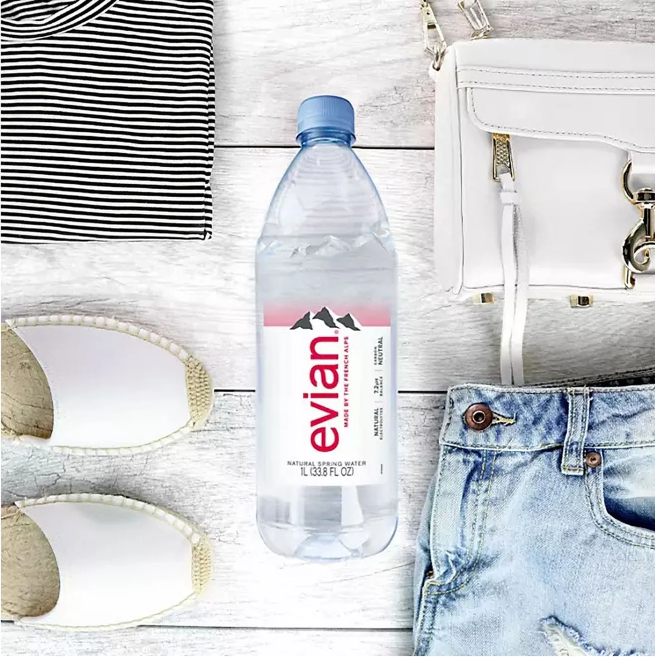 evian Natural Spring Bottled Water (1L., 12 pk.)