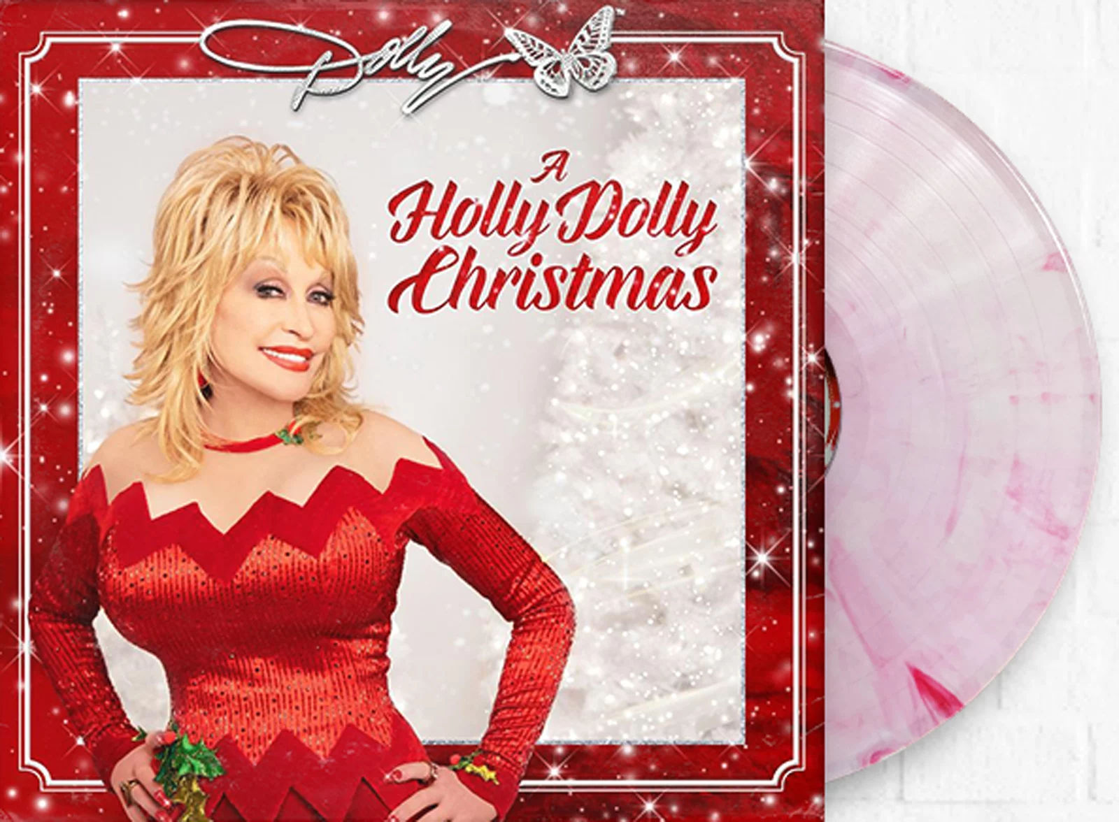 Dolly Parton - A Holly Dolly Christmas (Exclusive Peppermint Pink Vinyl) LP Record