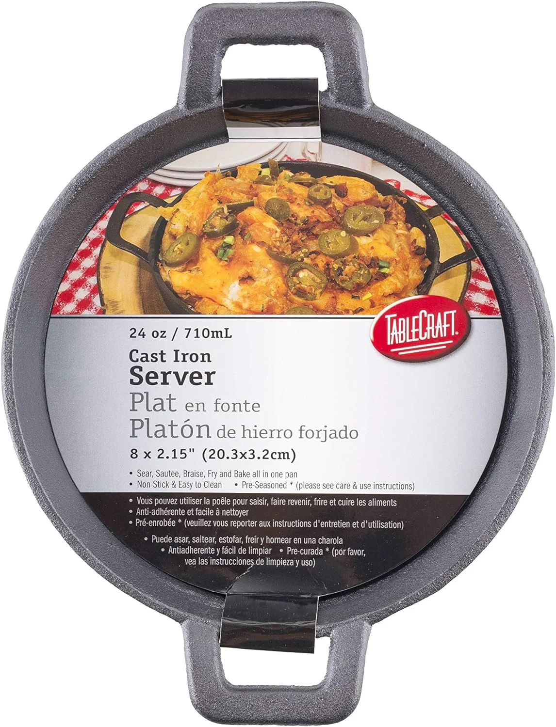 Tablecraft 24 oz Fajita Platter Cast Iron 10.25 x 8 x 1.75