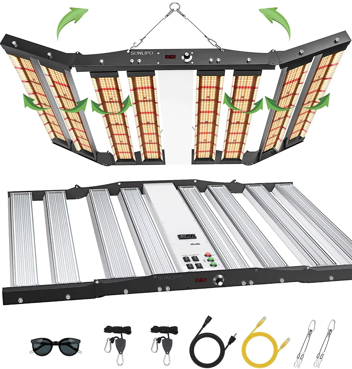 SPC6500 LED Grow Light 650W, 6x6 ft Coverage with 2928 Samsung LEDs Sunlike Full Spectrum with UV & IR, Dimmable Daisy Chain Timer VEG & Bloom Grow Lamp Hydroponic Indoor Plants Seeding Flower