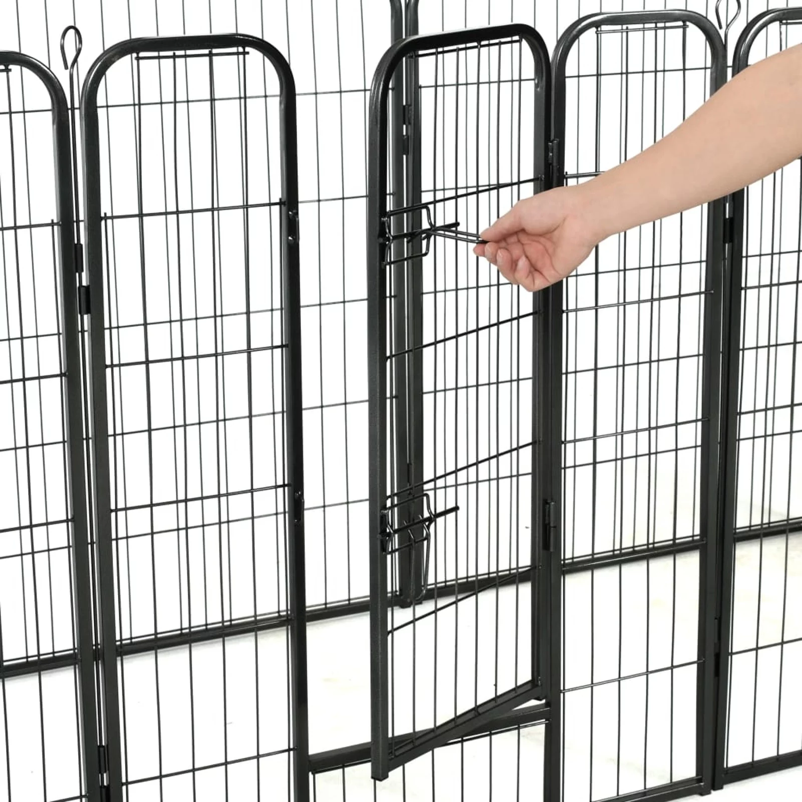 Irfora Dog Playpen 8 Panels Steel 31.5