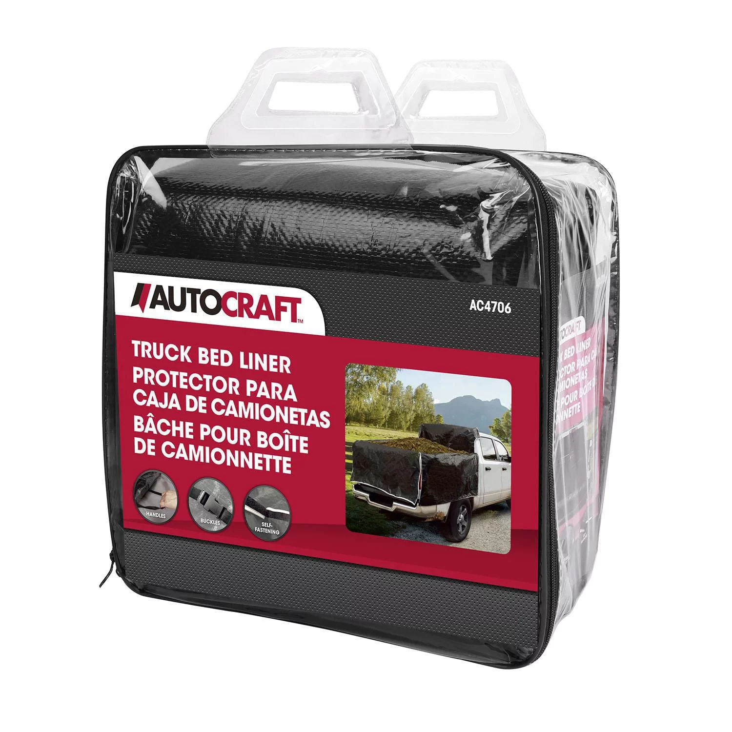 Autocraft Truck Cargo Liner, Black Tarp, 1PC, UV/Water Resistant, Fits 58