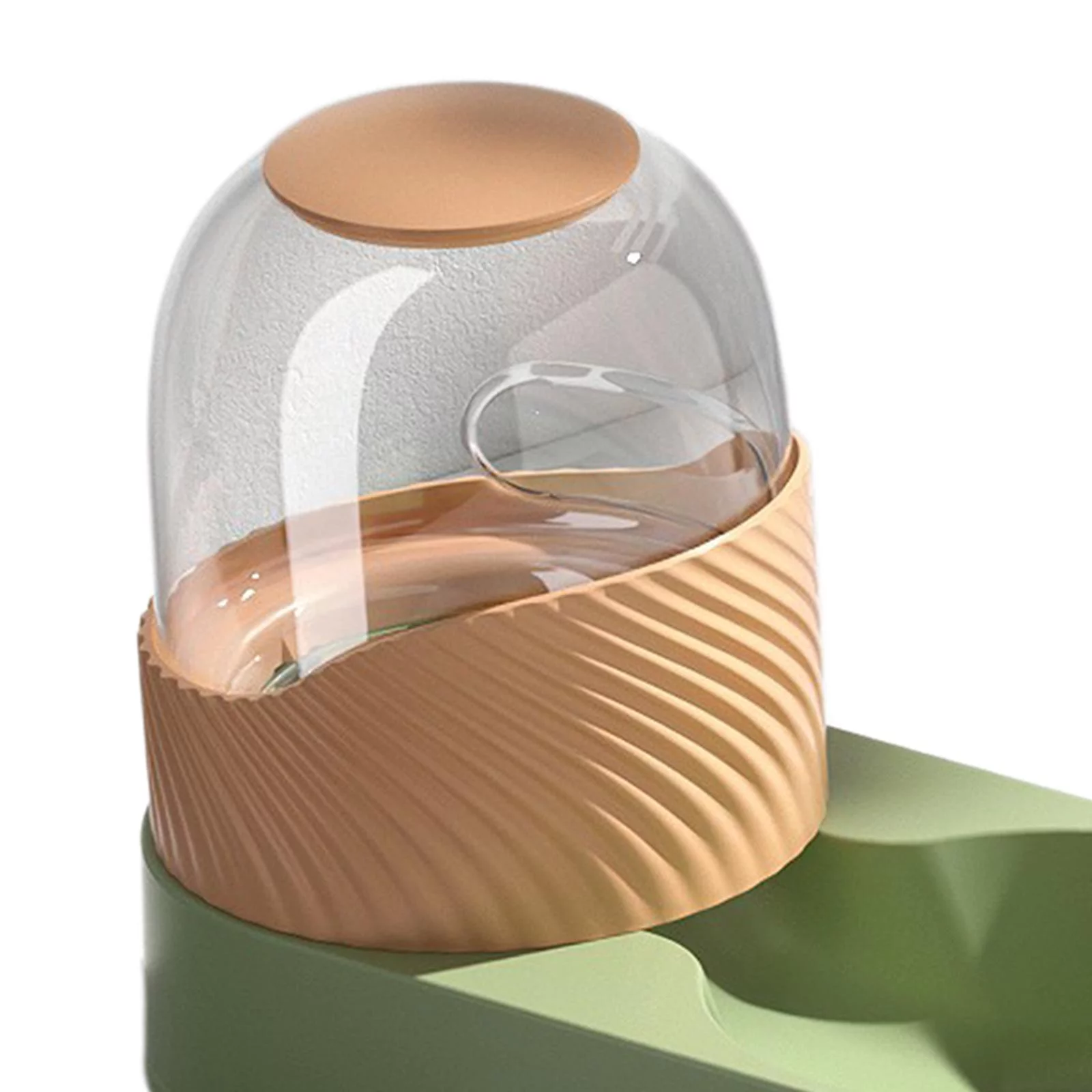 Cat Feeder, Automatic , Pets Food Dispenser, Water Drinking Drinker Dish Puppy Kitten , Green Food Feeder