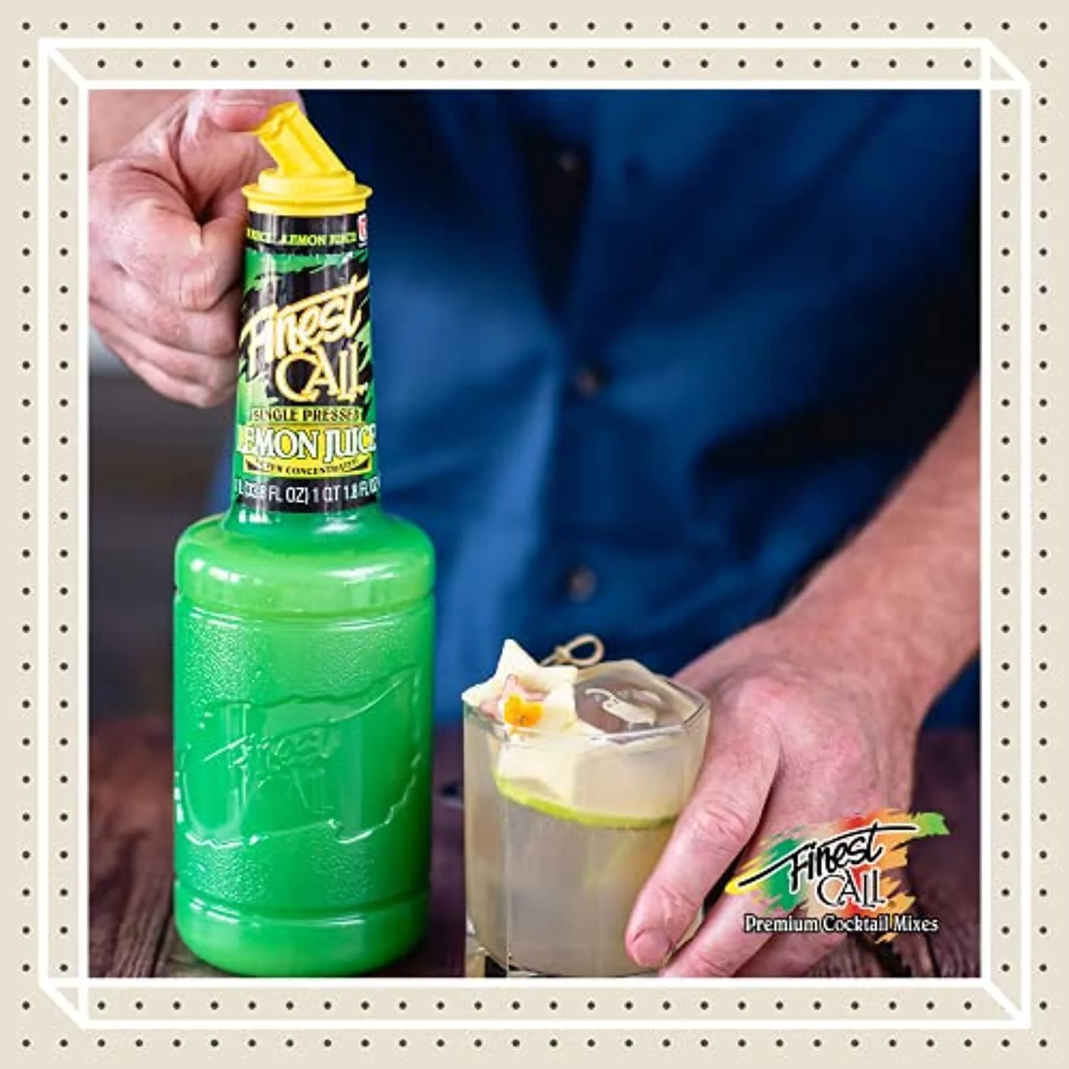 Finest Call Premium Single Pressed Lemon Juice Drink Mix, 1 Liter Bottle (33.8 Fl Oz), Pack Of 3