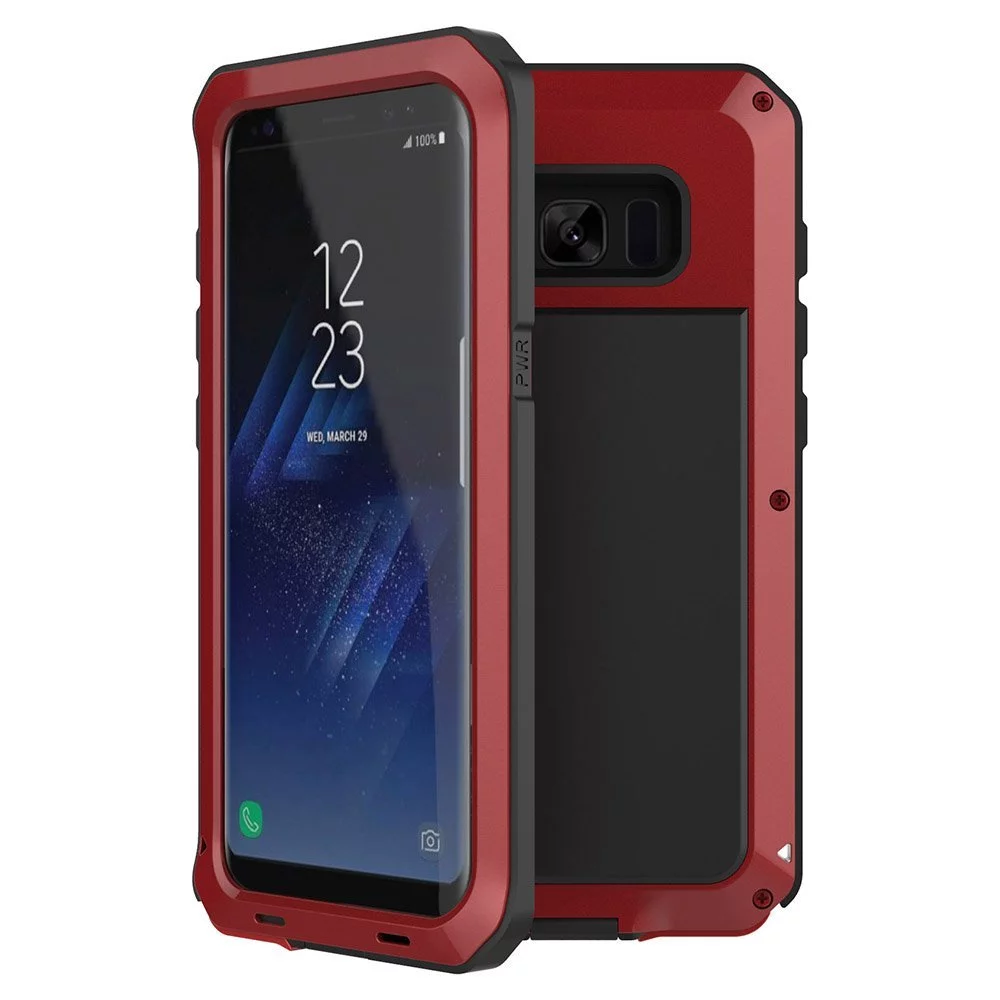 Gorilla Aluminum Metal Samsung Galaxy S10 Plus Case (Red) Heavy Duty Military Grade Shockproof and Scratch Resistant Protection, Rugged Outdoor Travel