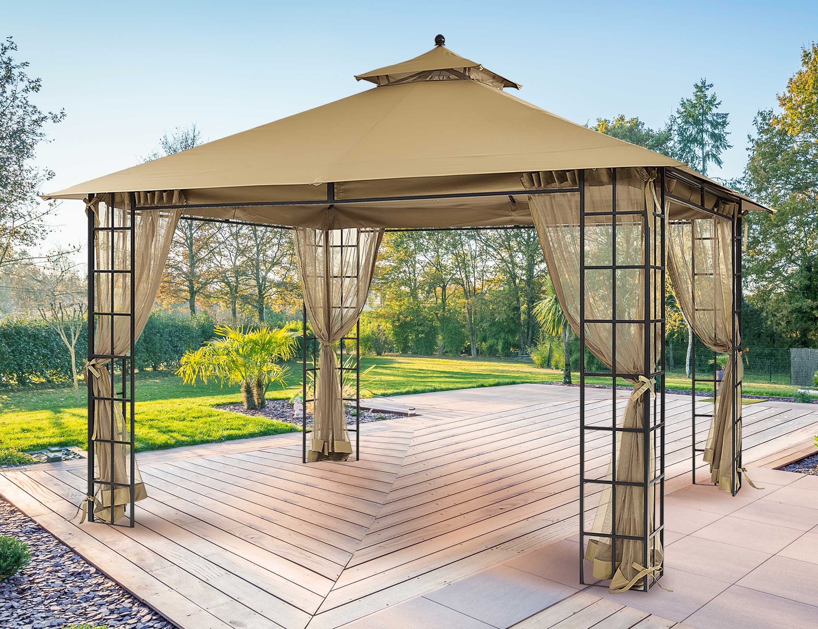 APEX GARDEN Melody II 10' x 12' Gazebo with Mosquito Net