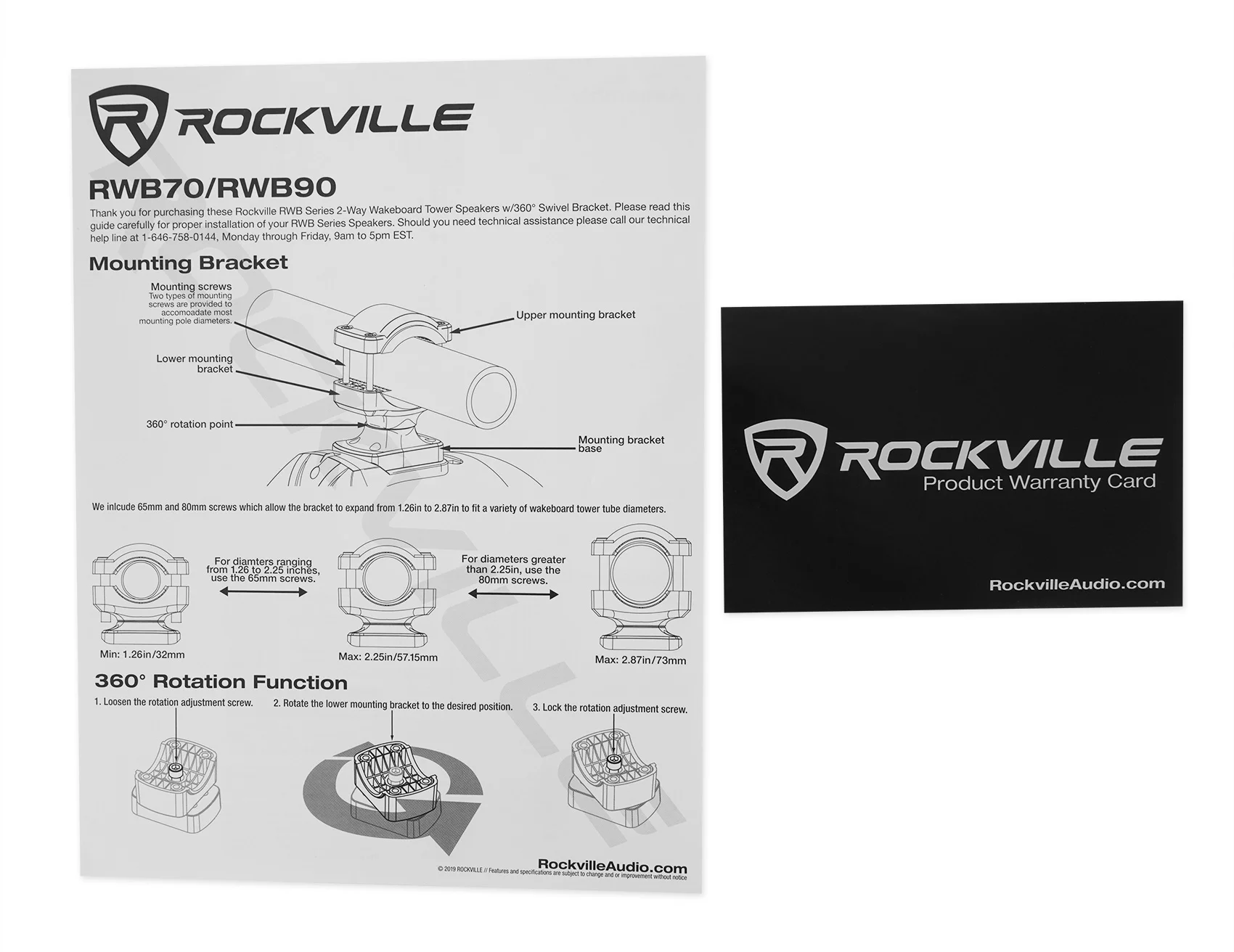 (4) Rockville RWB90W White 8