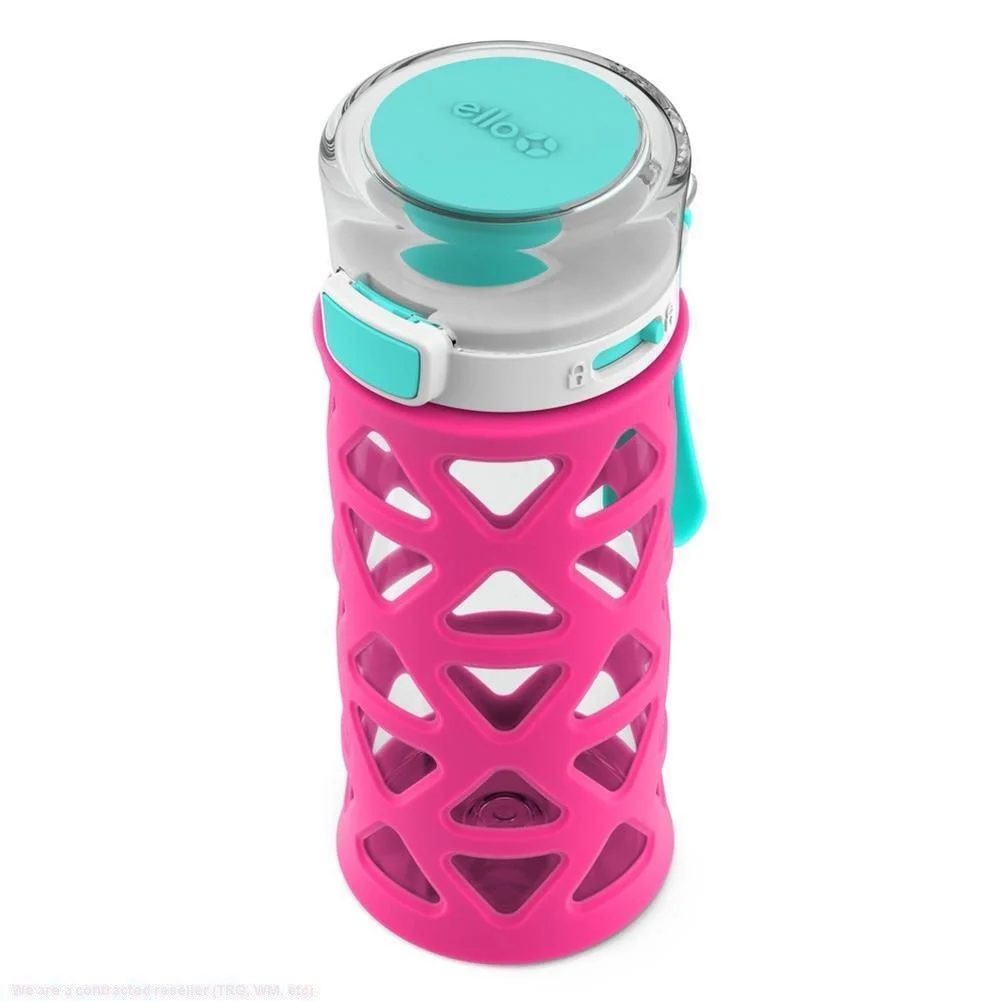 Ello 16oz 2pk Plastic Dash Water Bottles Green/Pink