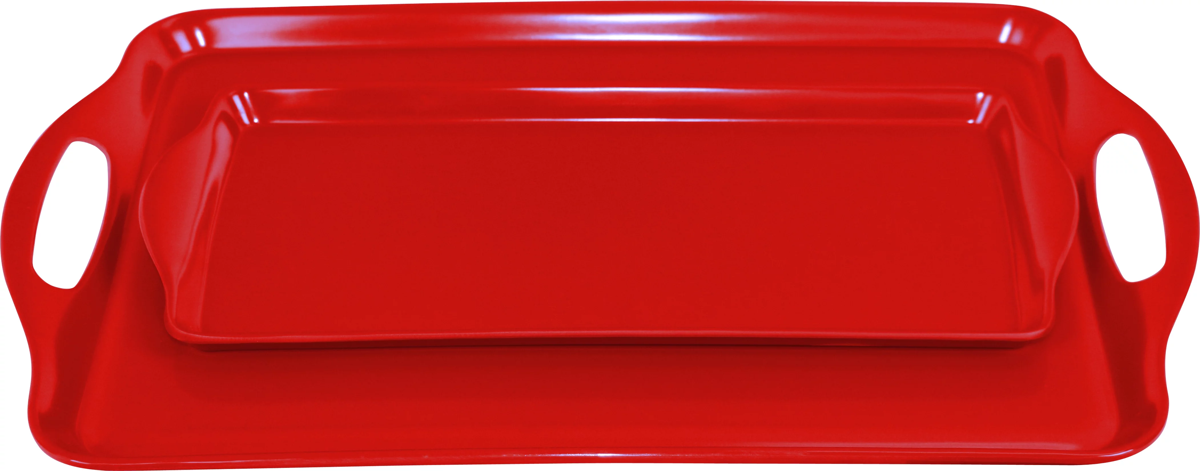 Calypso Basics, Tray Set(Tidbit & Rectangular), Red