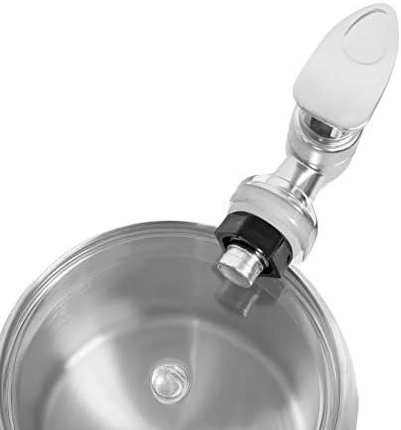 SPBOOMlife 5 Gallon Stainless Steel Beverage Dispenser with Ice Container  Spigot - Round - Lemonade Sangria Tea Water Drink Jar Jug - Home Parties - BPA Free Clear Acrylic