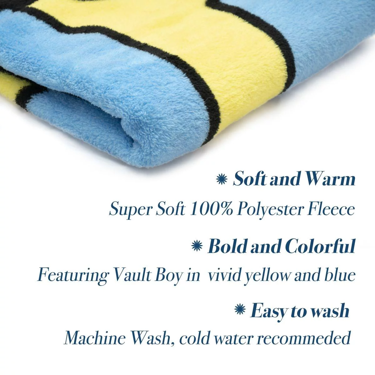 Fallout Vault Boy Lightweight Fleece Throw Blanket | 45 x 60 Inches