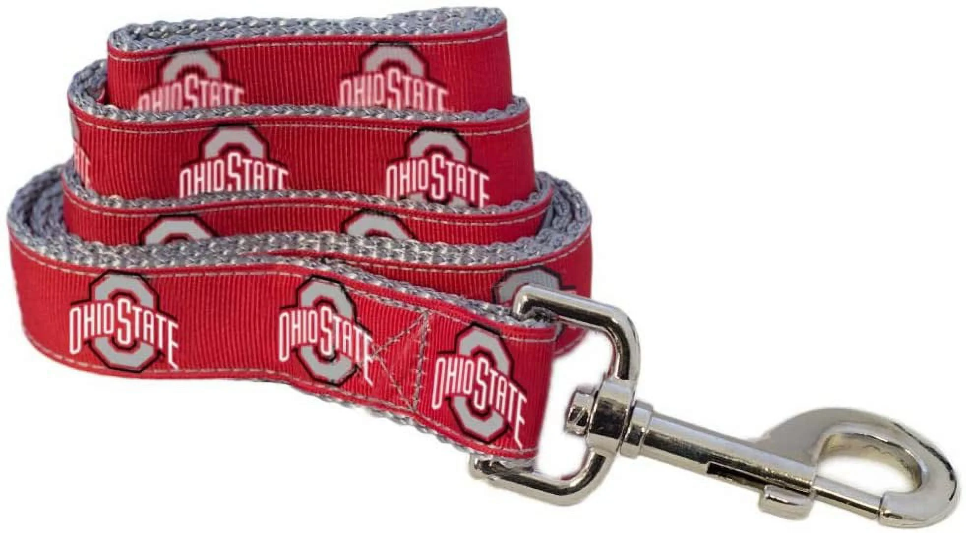 Brand New Ohio Pet Dog Leash(Small), 5/8 inch Wide, 6 Feet Long, Officially Licensed, Official Ohio/State Logo/Red Color