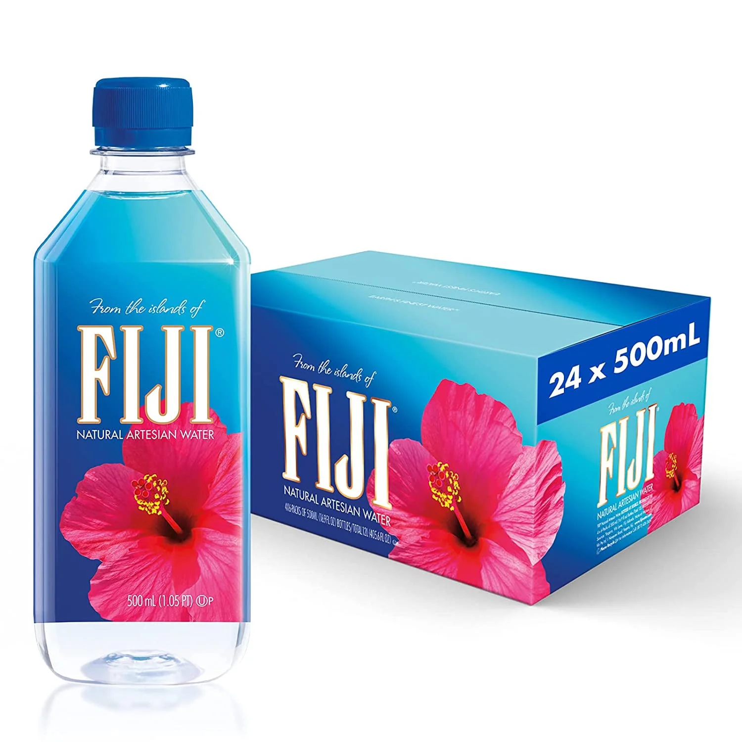 FIJI Natural Artesian Water, 16.9 Fl Oz Bottle (Pack of 24)